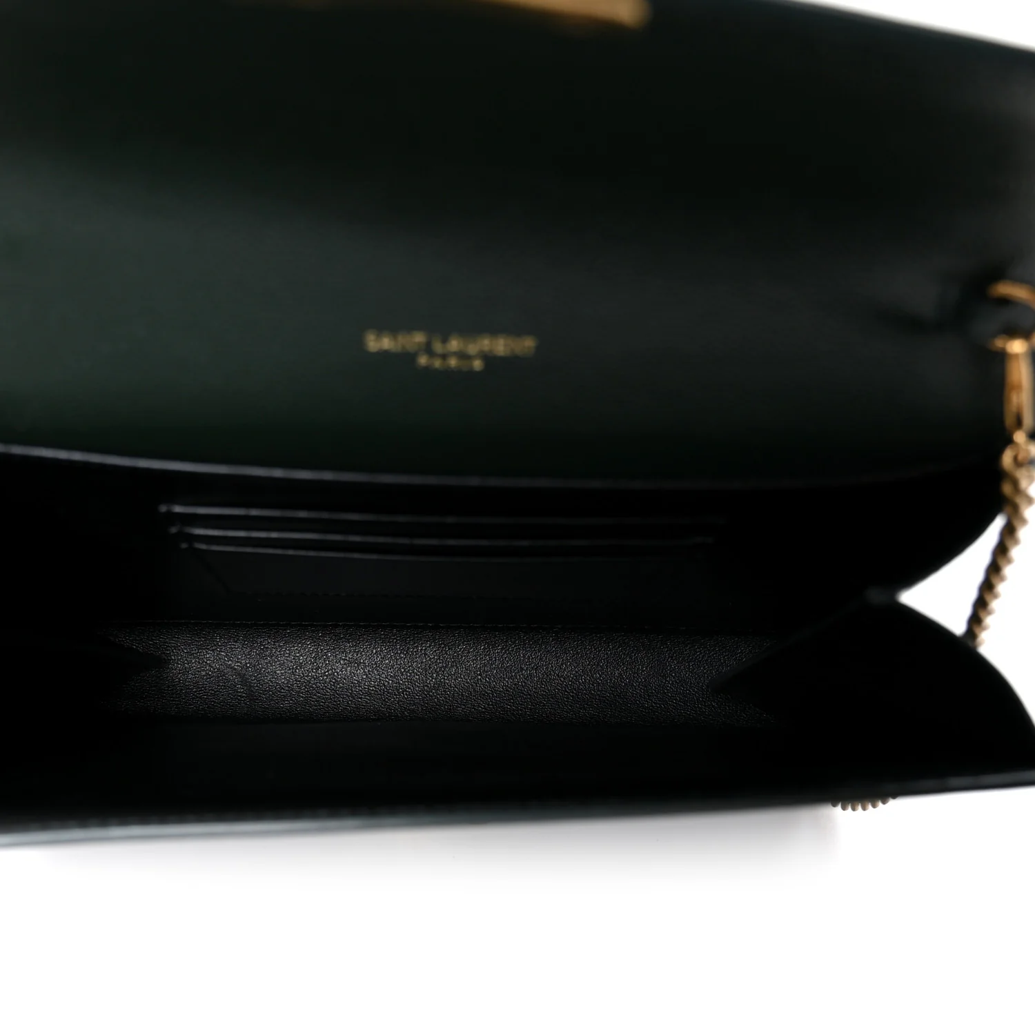 Grain De Poudre Monogram Cassandra Chain Wallet Dark Green