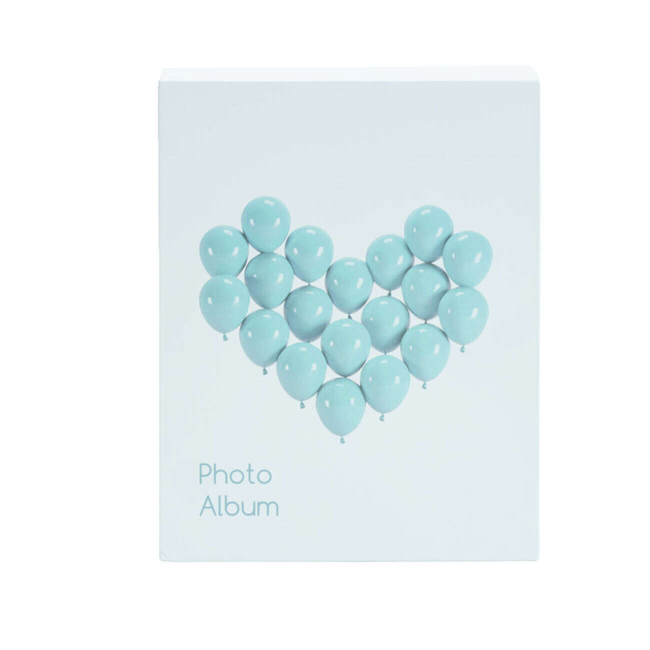 Album photo motif coeur 21x26cm - 2 modèles rose ou bleu