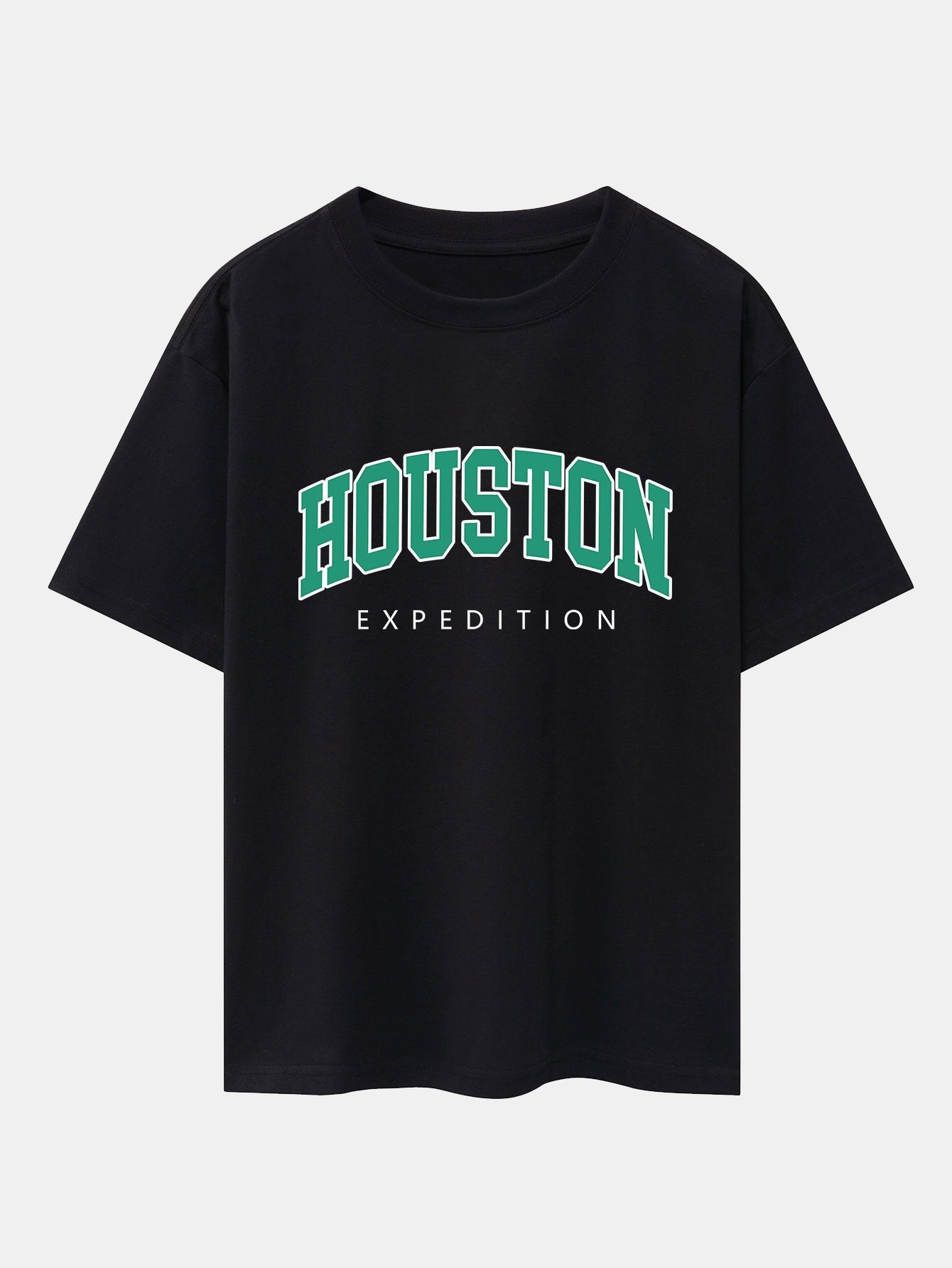 T-shirt oversize à épaules tombantes imprimé Houston et short de survêtement