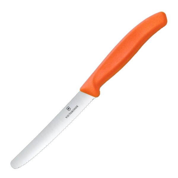 Swiss Classic tomat- & bordkniv 11 cm oransje