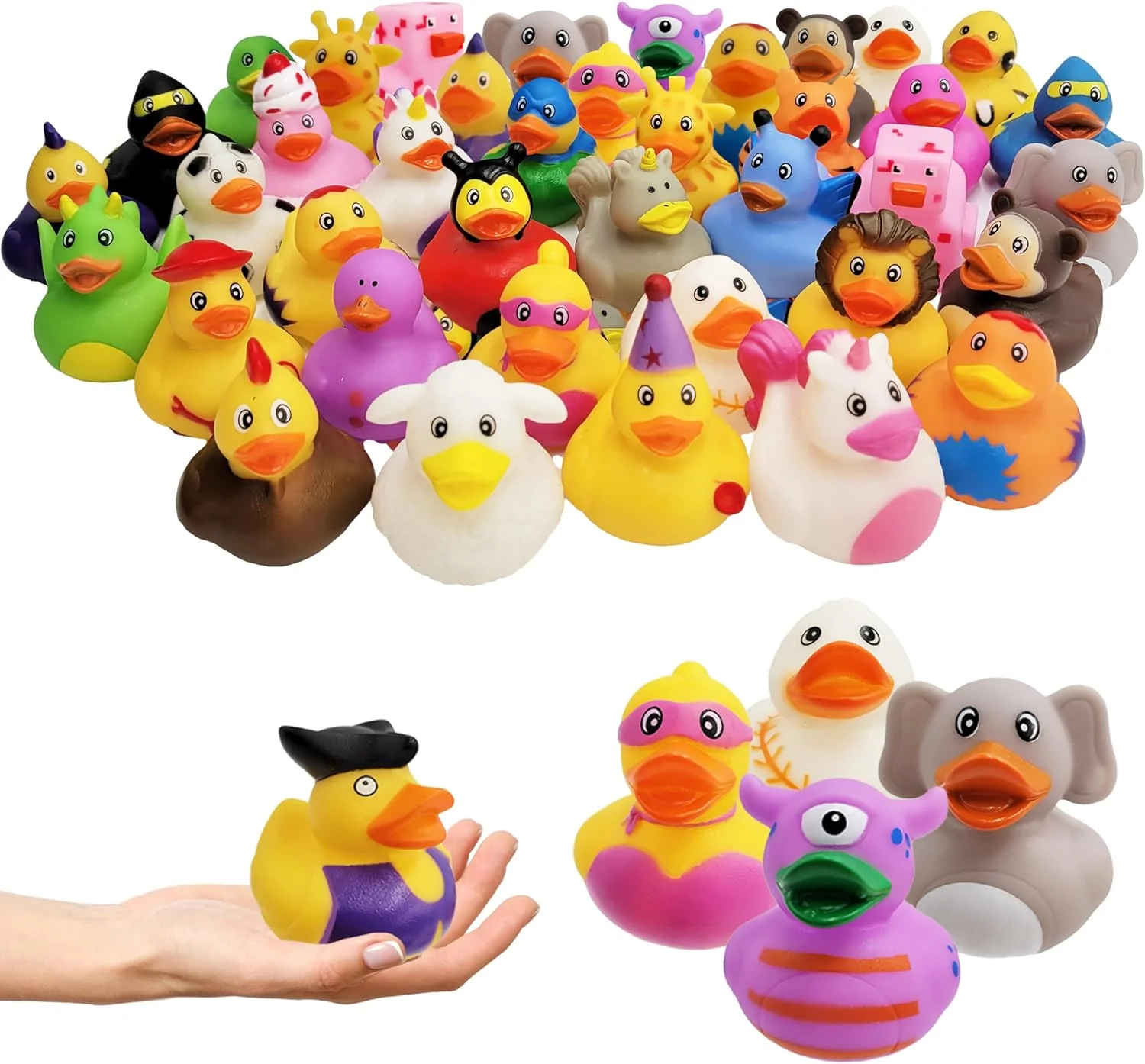 Duck Toy Duckies for Kids, Bath Birthday Gifts Baby Showers Classroom Incentives, Summer Beach and Pool Activity, 2