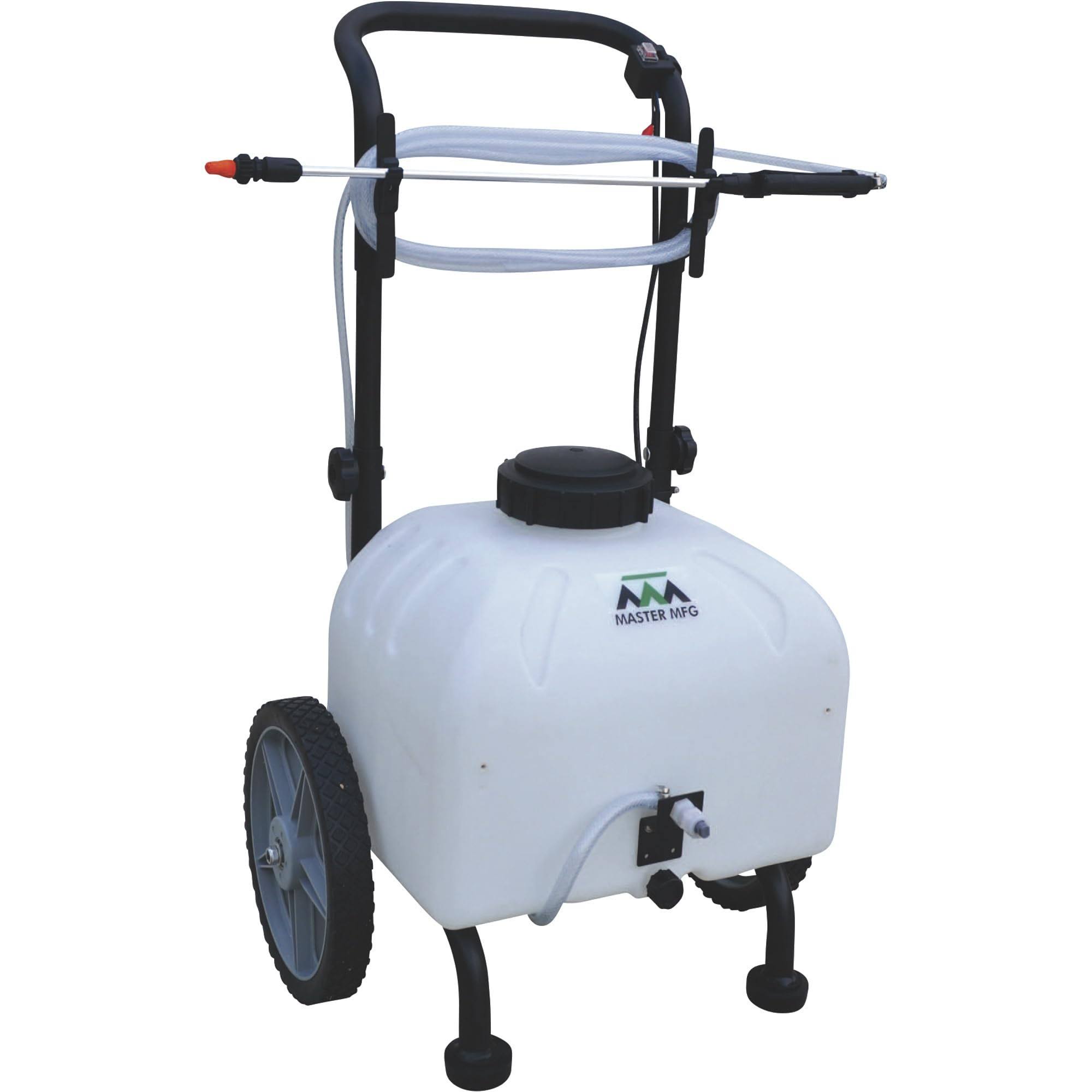 Master Gardener Rechargeable Cart Sprayer - 12 Volt 9-Gallon Capacity Model PCD-E3-009B-MM
