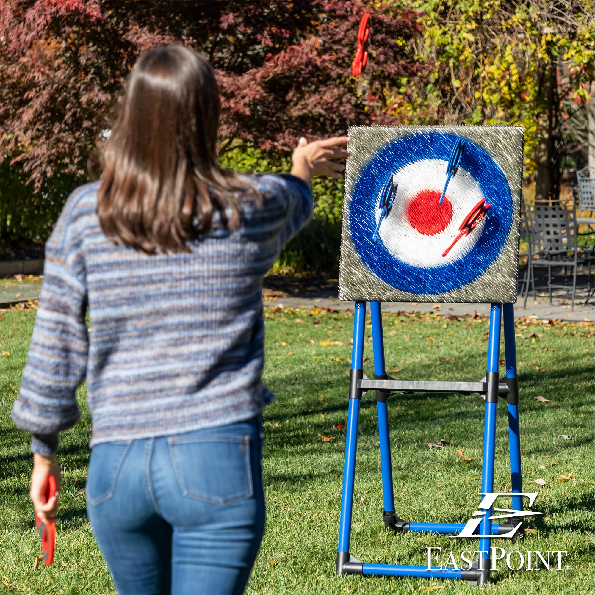 Jeu de lancer de haches EastPoint Deluxe avec cadre en acier