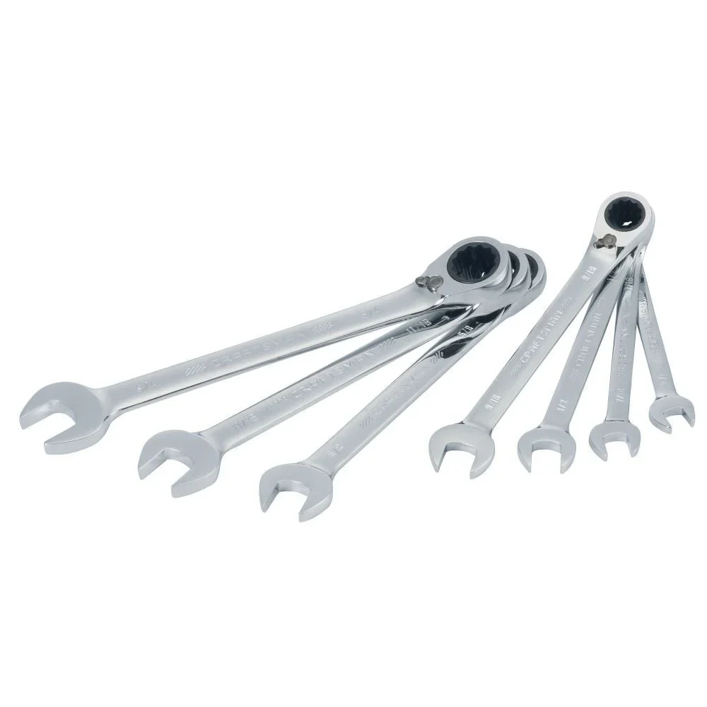 Craftsman Sae Reversible Ratcheting Wrench Set, 7 Piece