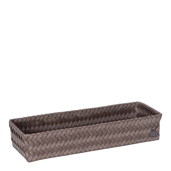 Fit lang oppbevaringskurv 39x12x7 cm taupe