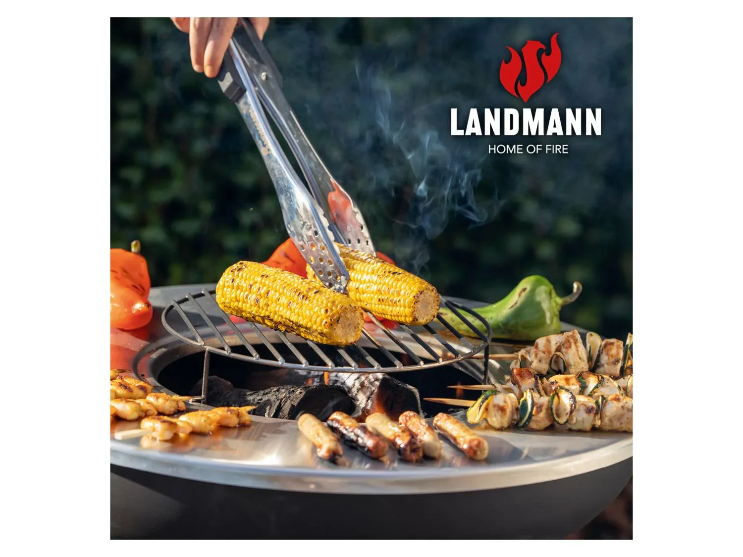 LANDMANN Brasero 2 en 1 avec plancha,  27,5 cm