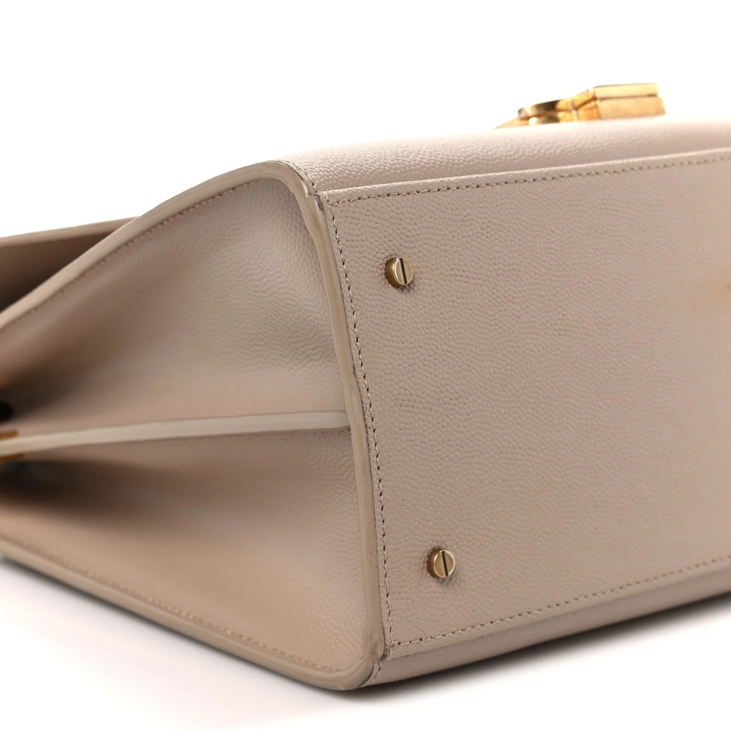 Grain de Poudre Medium Classic Monogram Cassandra Top Handle Dark Beige