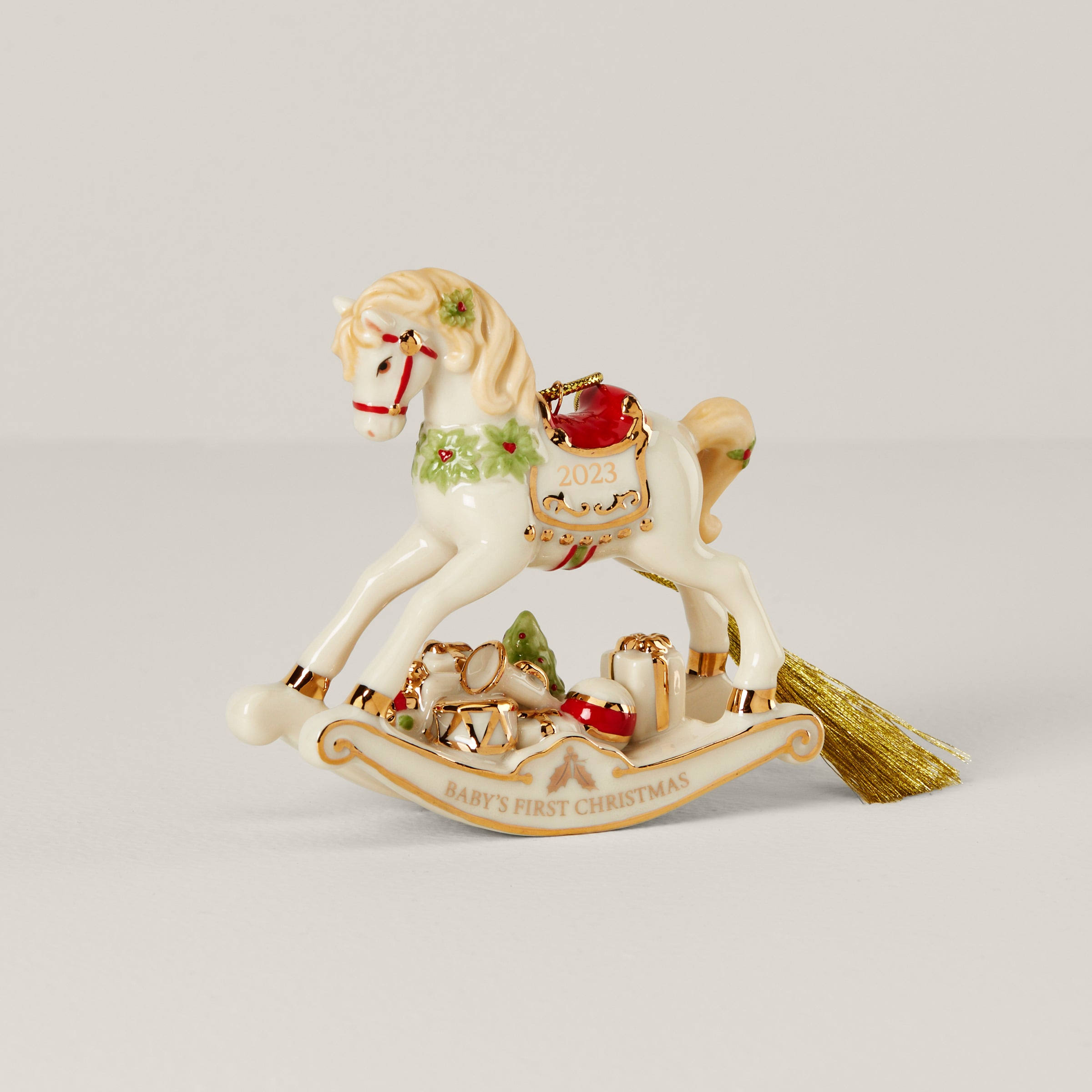 Lenox 2023 Baby's 1st Christmas Rocking Horse Ornament