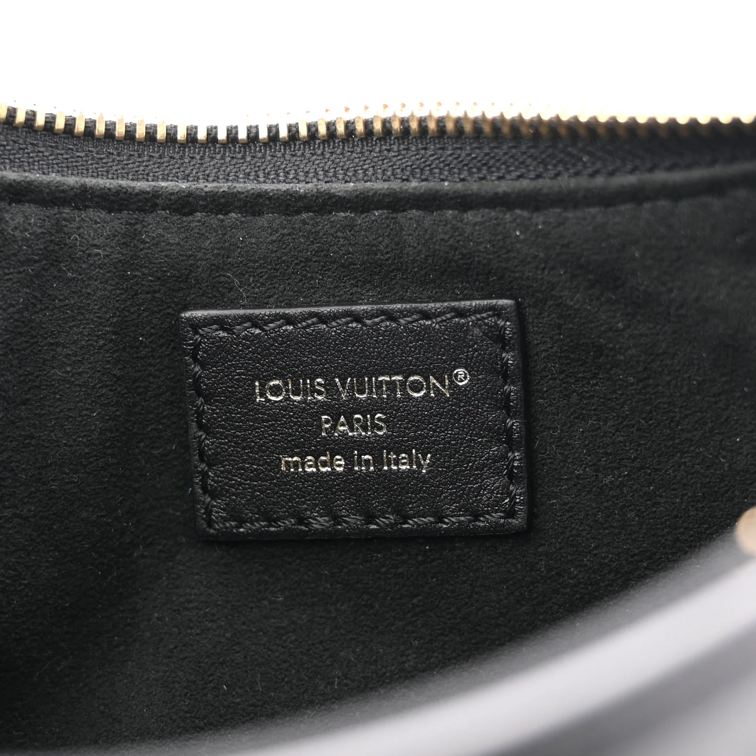 Calfskin LV Bloom Pochette  Black