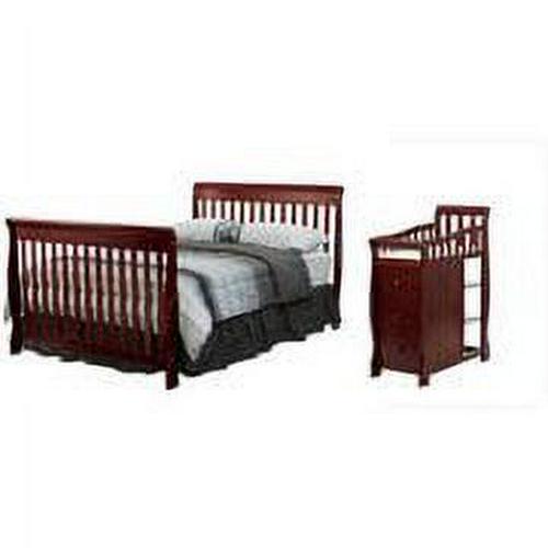 Brody 5 in 1 Convertible Crib with Changer Cherry Image 4