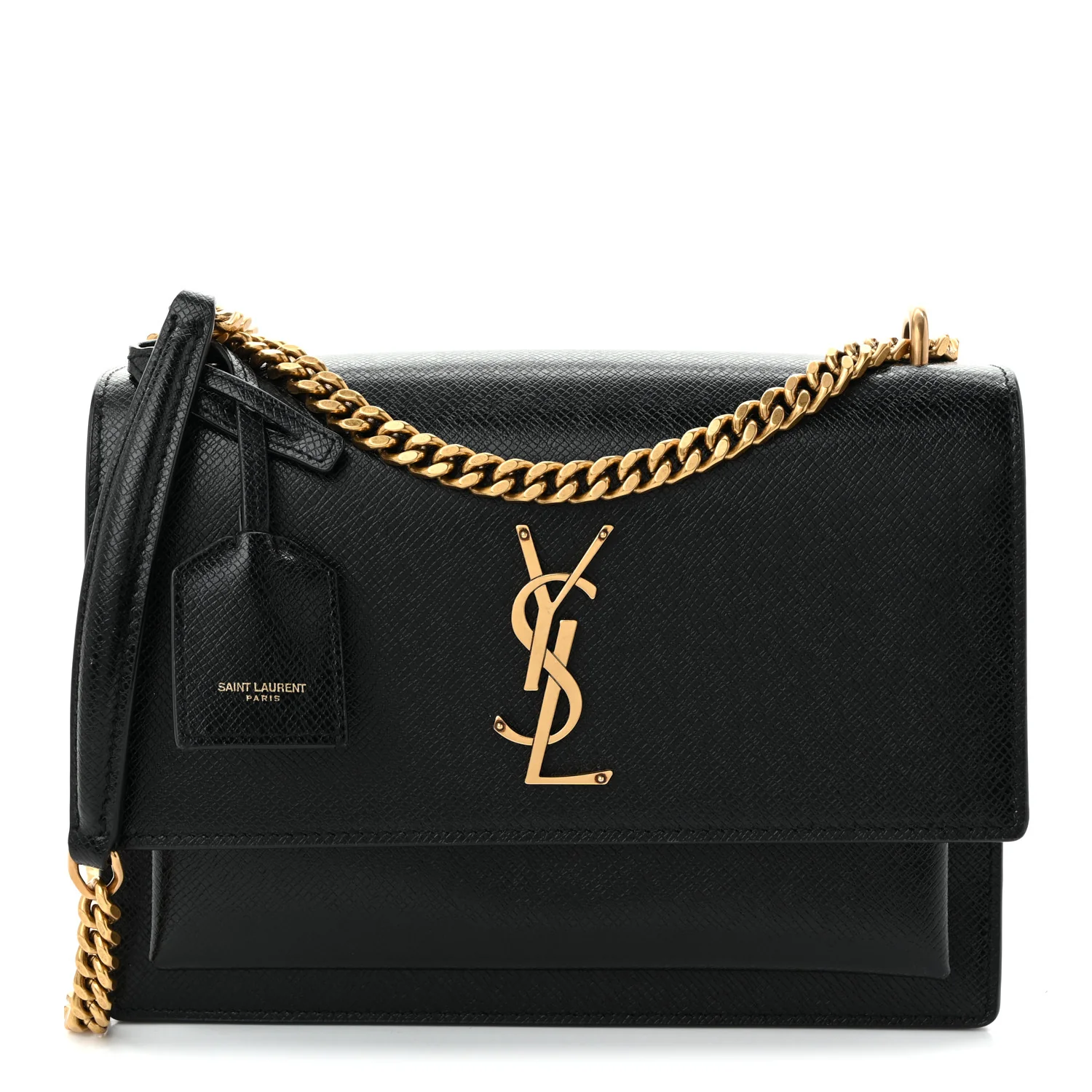 Coated Bark Calfskin Medium Monogram Sunset Black
