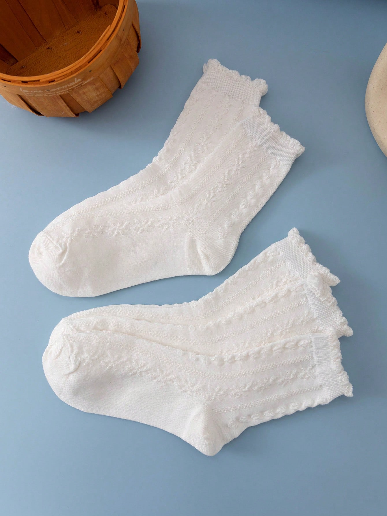 5 paires de chaussettes unies mi-mollet