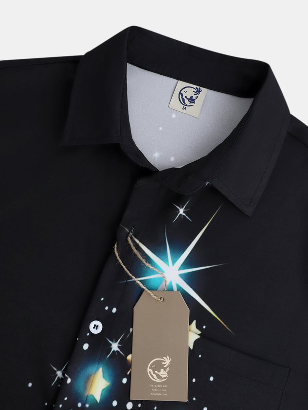 Chemise à manches courtes avec poche poitrine et motif sapin de Noël