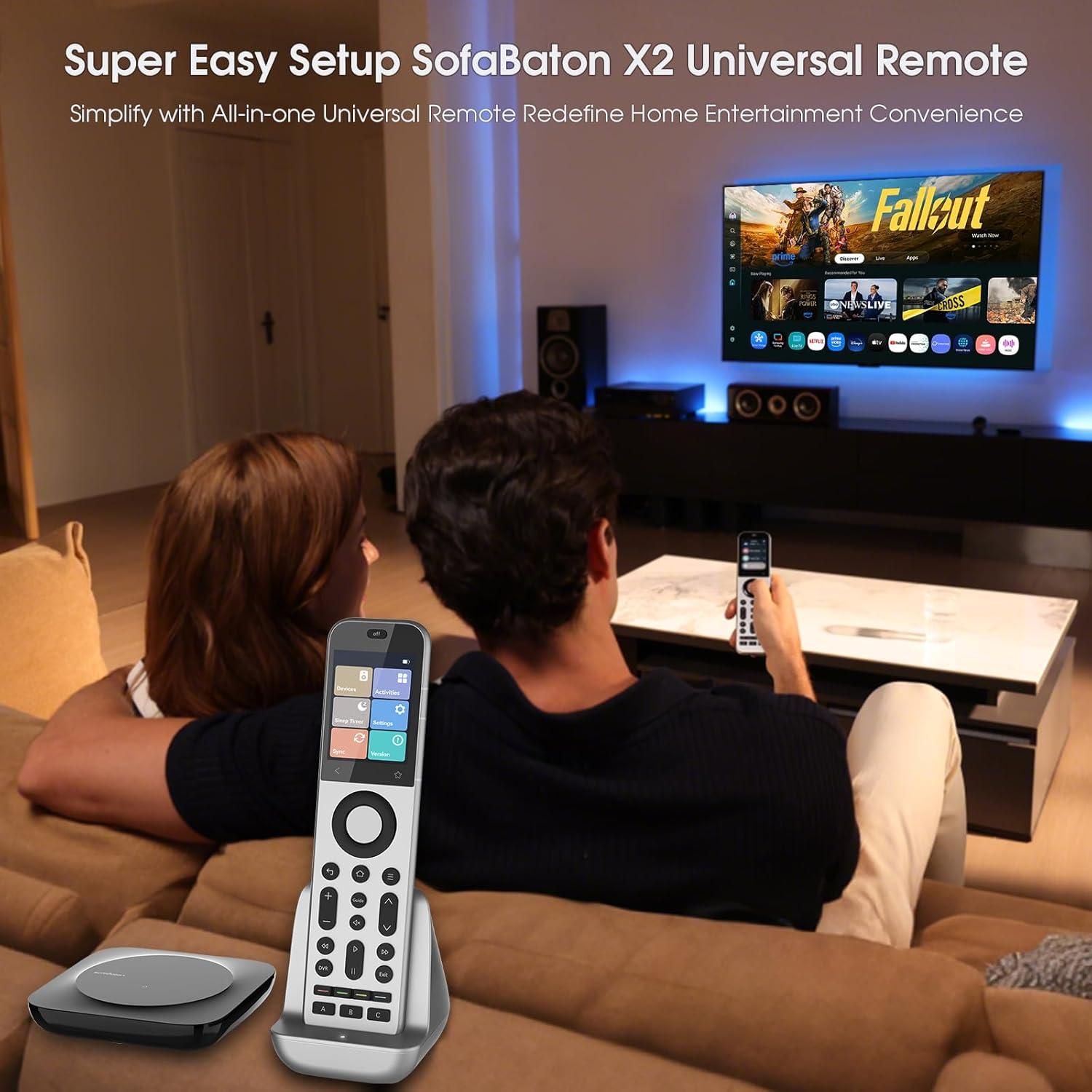 SofaBaton X2 Universal Remote with Touchscreen  All in One Universal Remote Control with Powerful Hub  One-Touch Activities  Custom APP  Compatible with Alexa&Google Assistant&Home Assistant