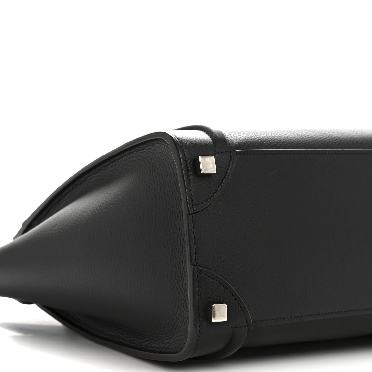 Drummed Calfskin Micro Luggage Black