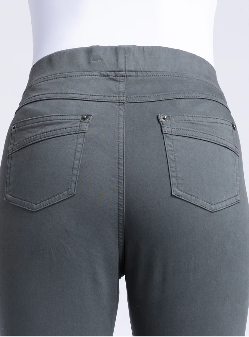 Pantalon jegging femme gris bronze