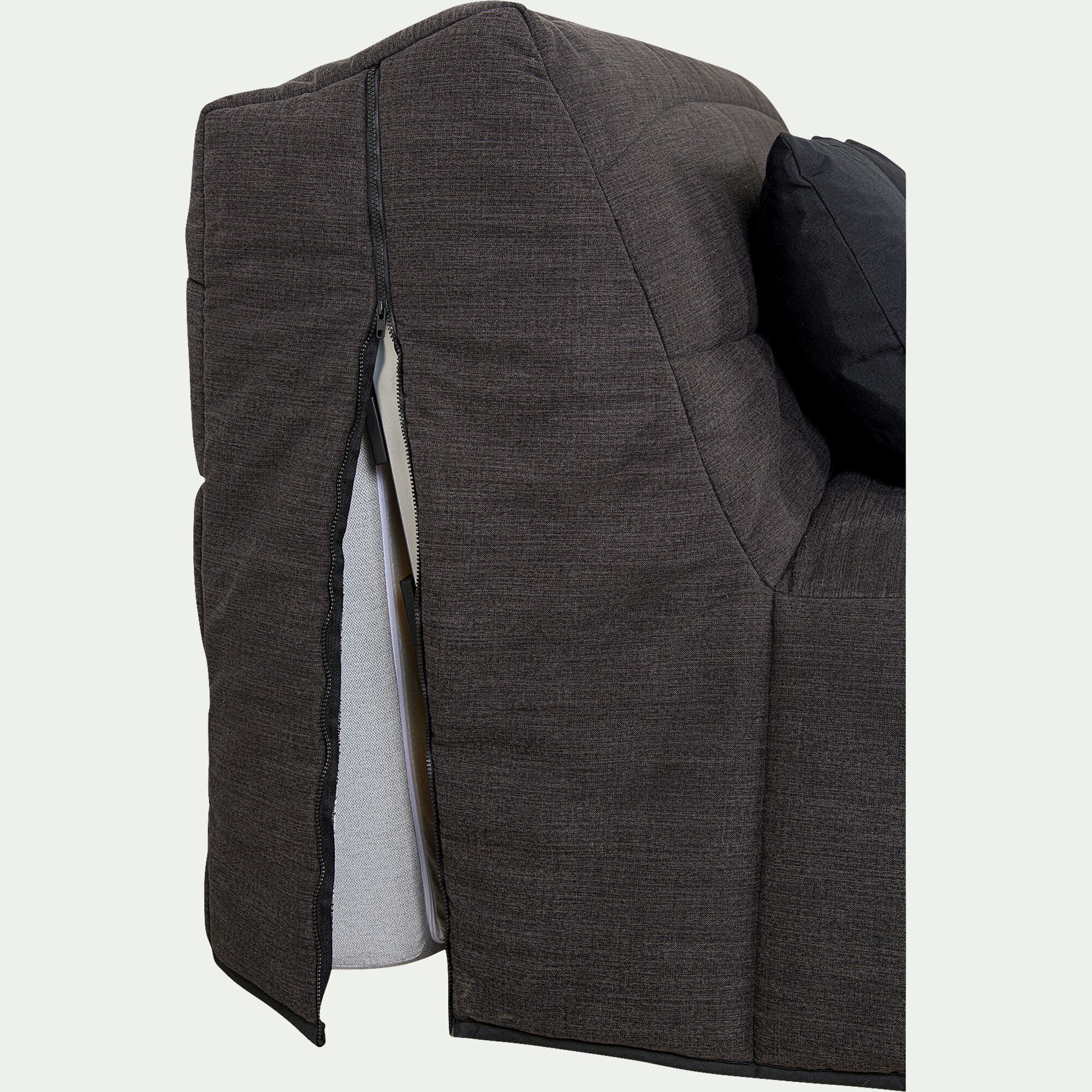 CAPEO - Housse pour canapé BZ et 2 housses de coussin 160x200cm - gris anthracite