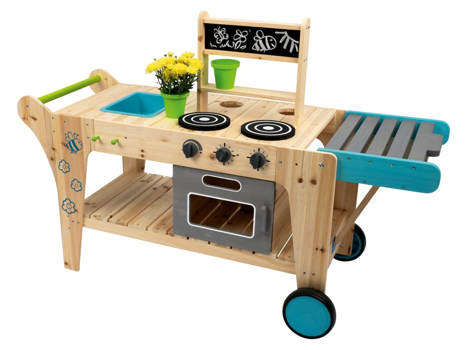 Playtive Cuisine d'extrieur enfant en bois