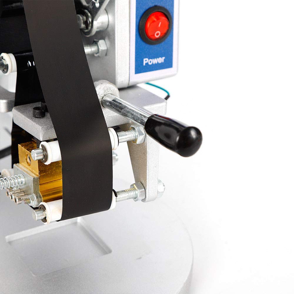 110V Ribbon Manual Hot Foil Stamping Printer Date Number Code Machine Print Tool Date Code Printer Date Marking Machine