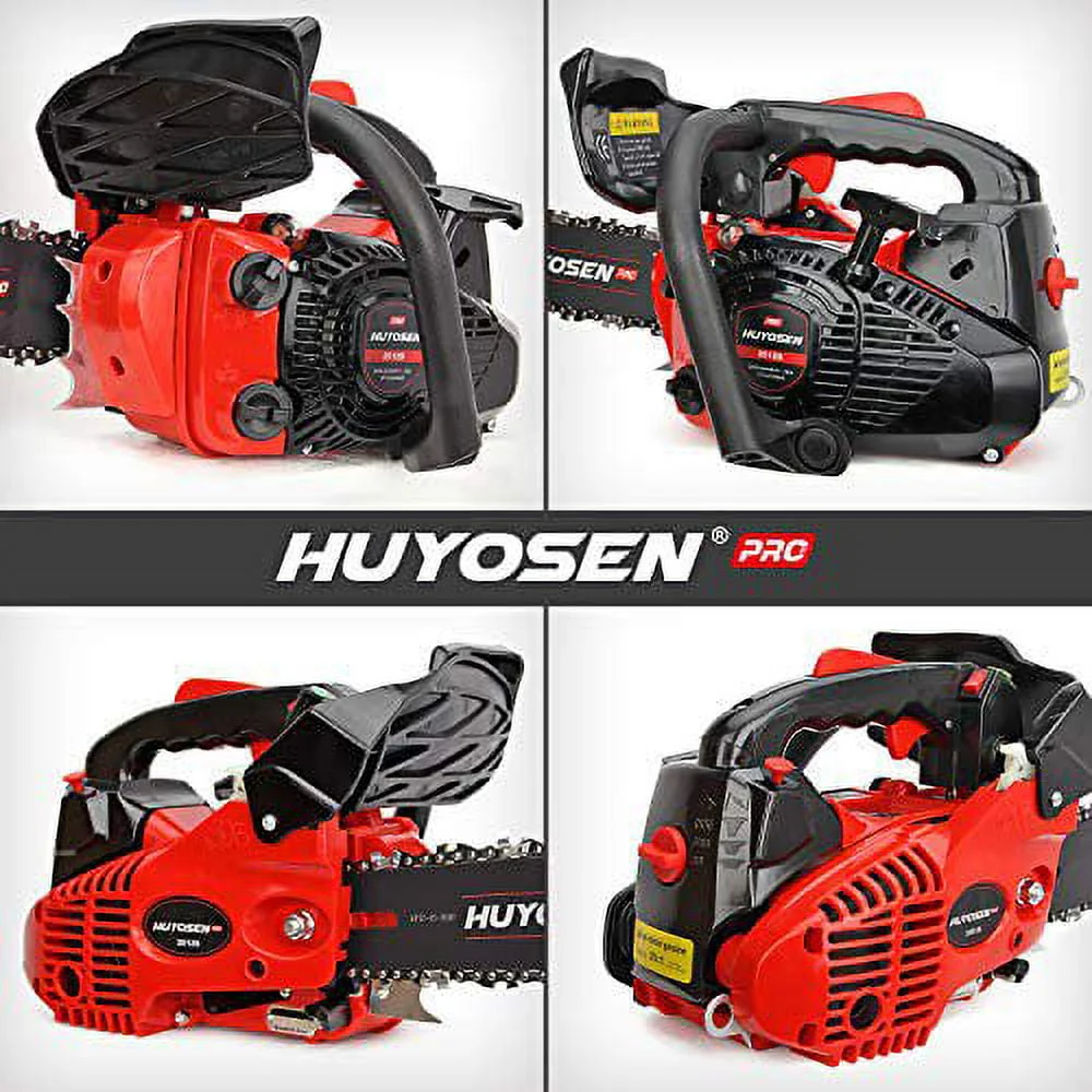 HUYOSEN PRO Professional Gas Chainsaw 25cc 2 - Stroke Gas Powered Chain Saw 12 - Inch Chainsaw Chain with Tool Kit for Cutting Forest Wood Garden Trimming Tools