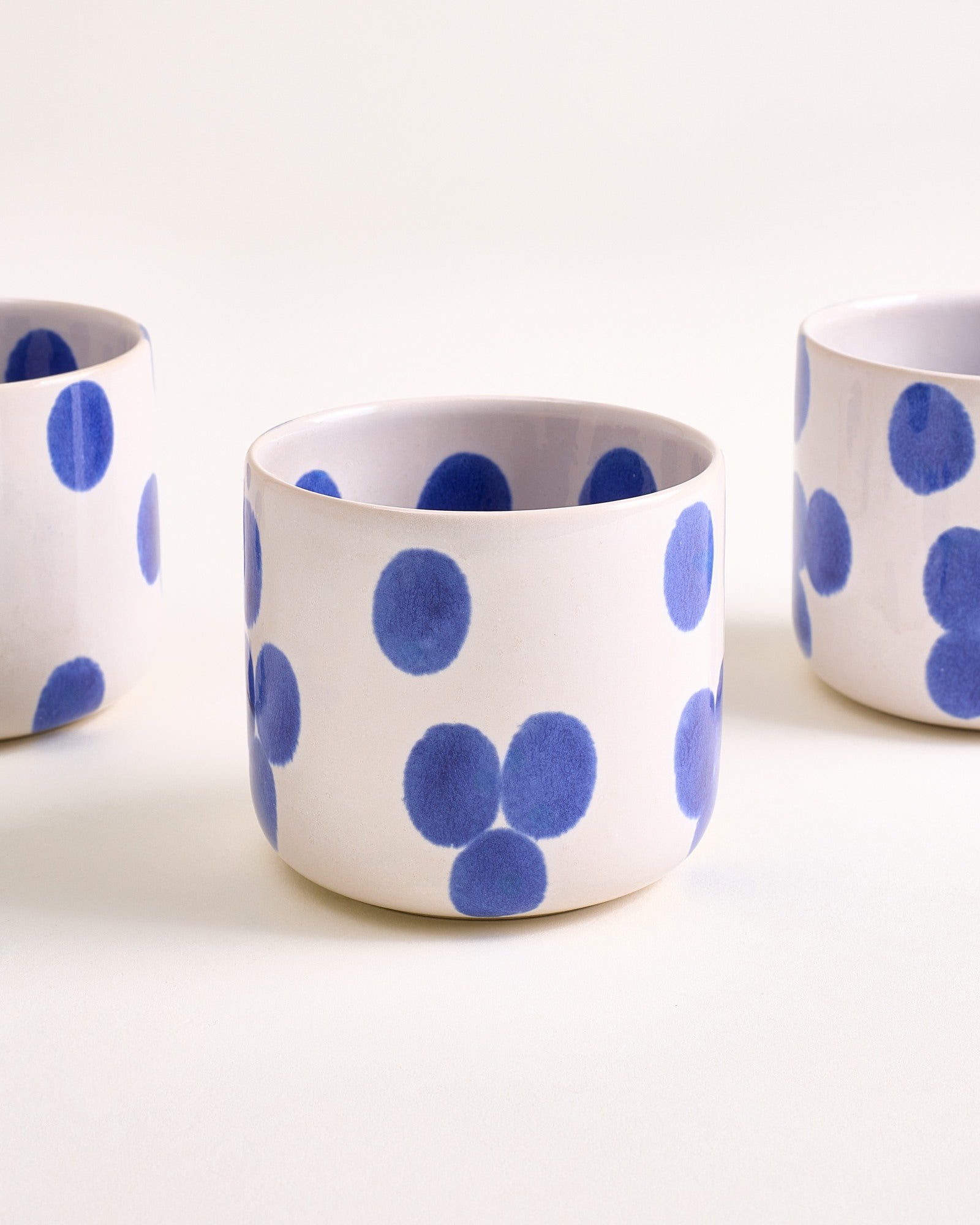 NÓDOA - LARGE CUP DOTTED BLUE SET OF 4