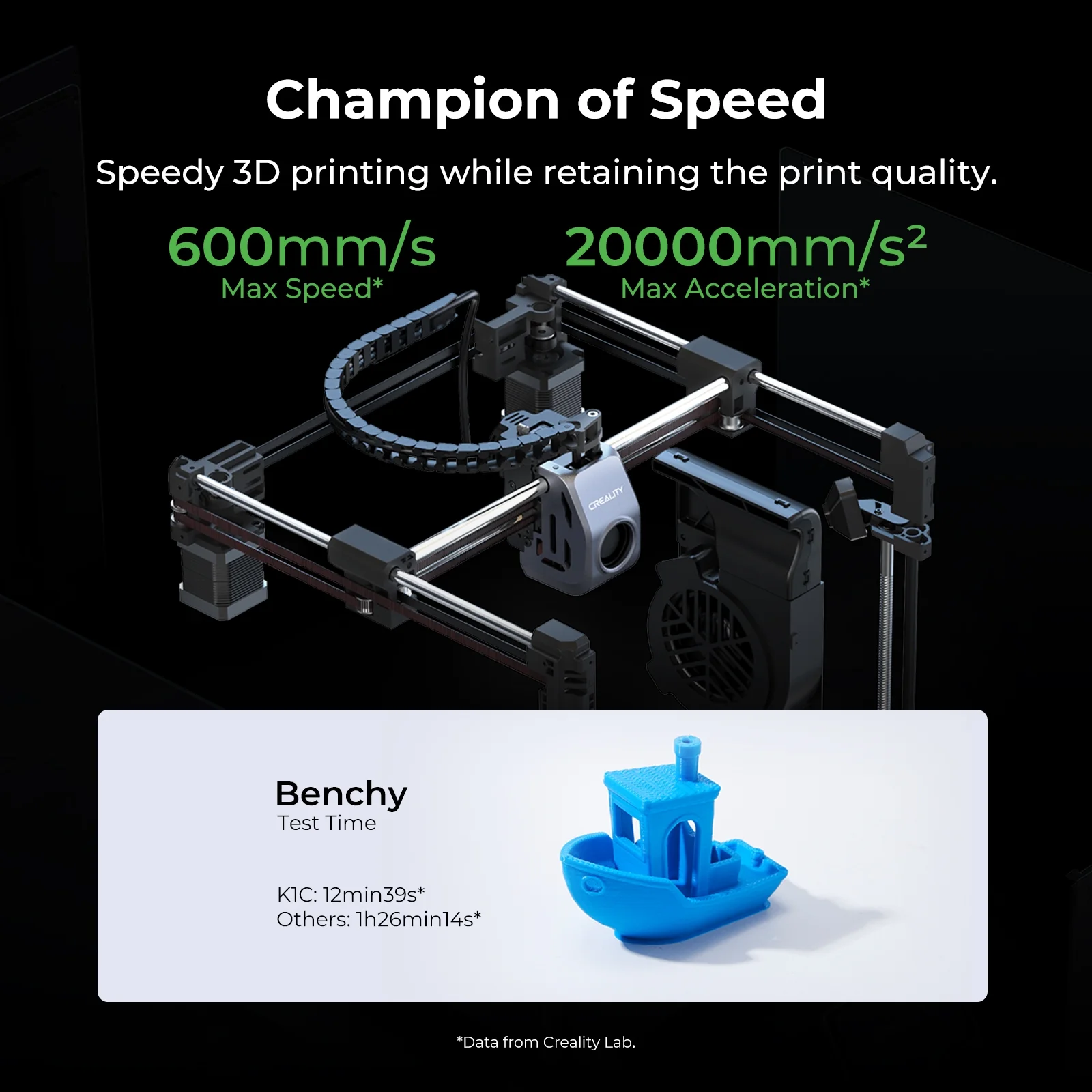 K1C 3D Printer with Reliable Extrusion, 600mm/s Fast Printing Speed, AI Smart Camera, Anti-Vibration Design, Auto Calibration for Leveling, Printing Size 220*220*250mm - Image 3