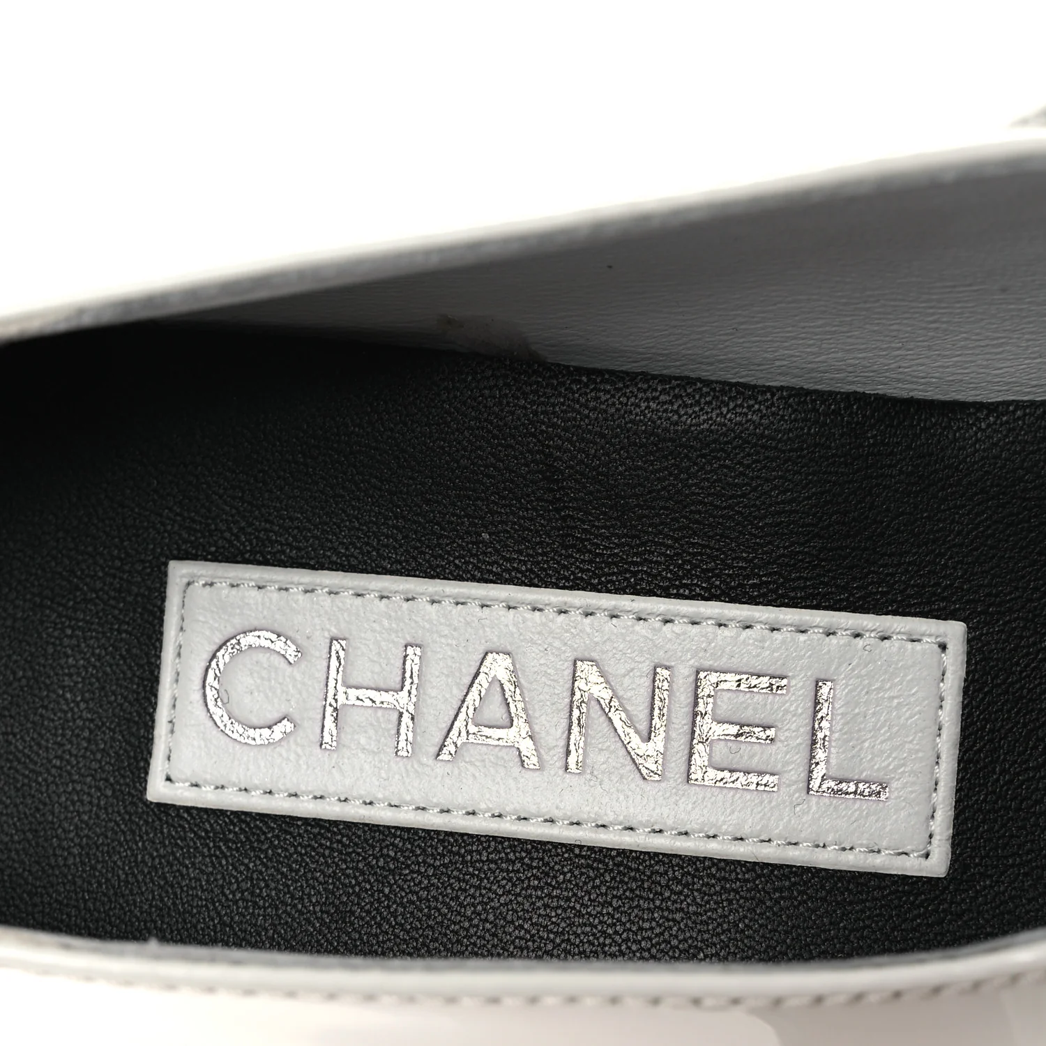 Patent Calfskin Mary Janes Flats 39 White Black