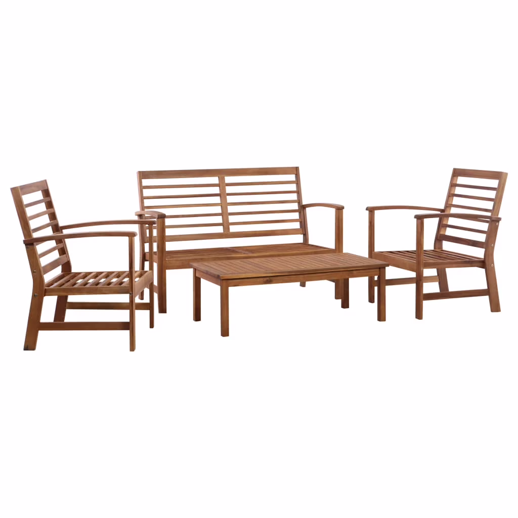 vidaXL Garden Sofa Set Warm Brown Solid Acacia wood Medium Durable