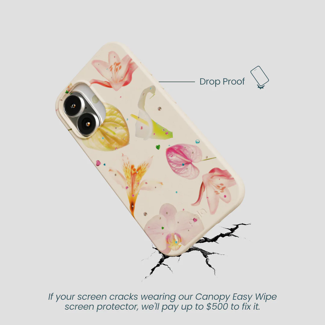 Seashell Rhinestone Bouquet iPhone 16 Case