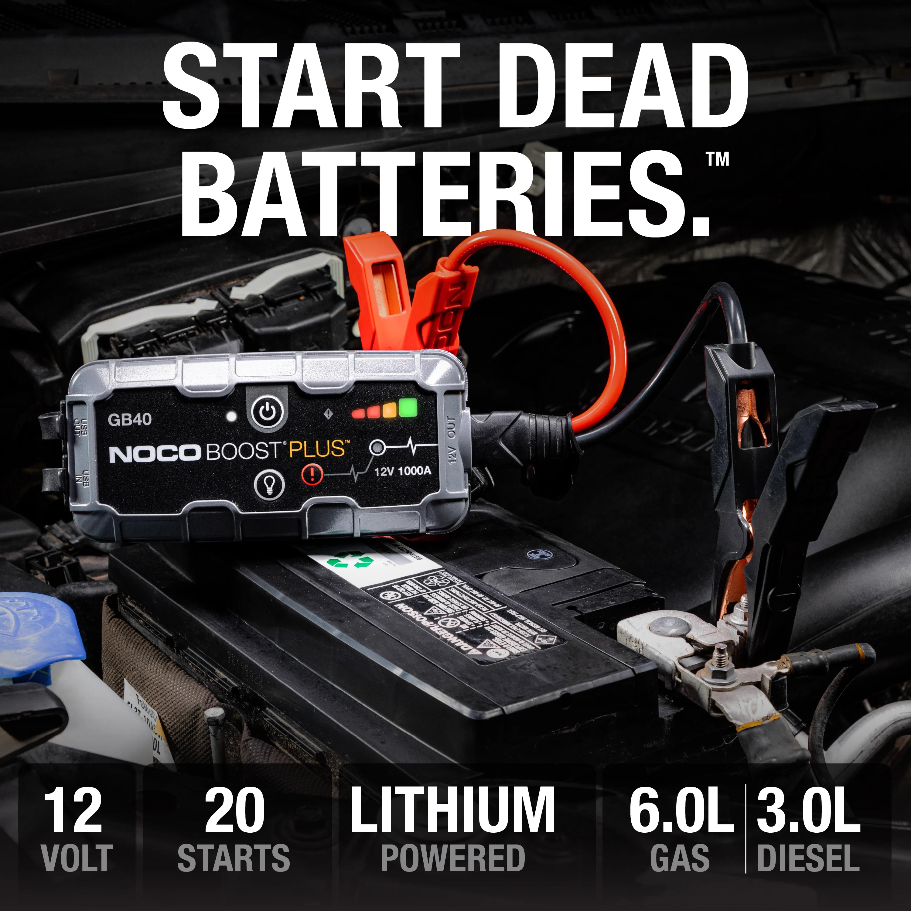 Boost GB40: 1000A 12V UltraSafe Portable Lithium Jump Starter - Image 2