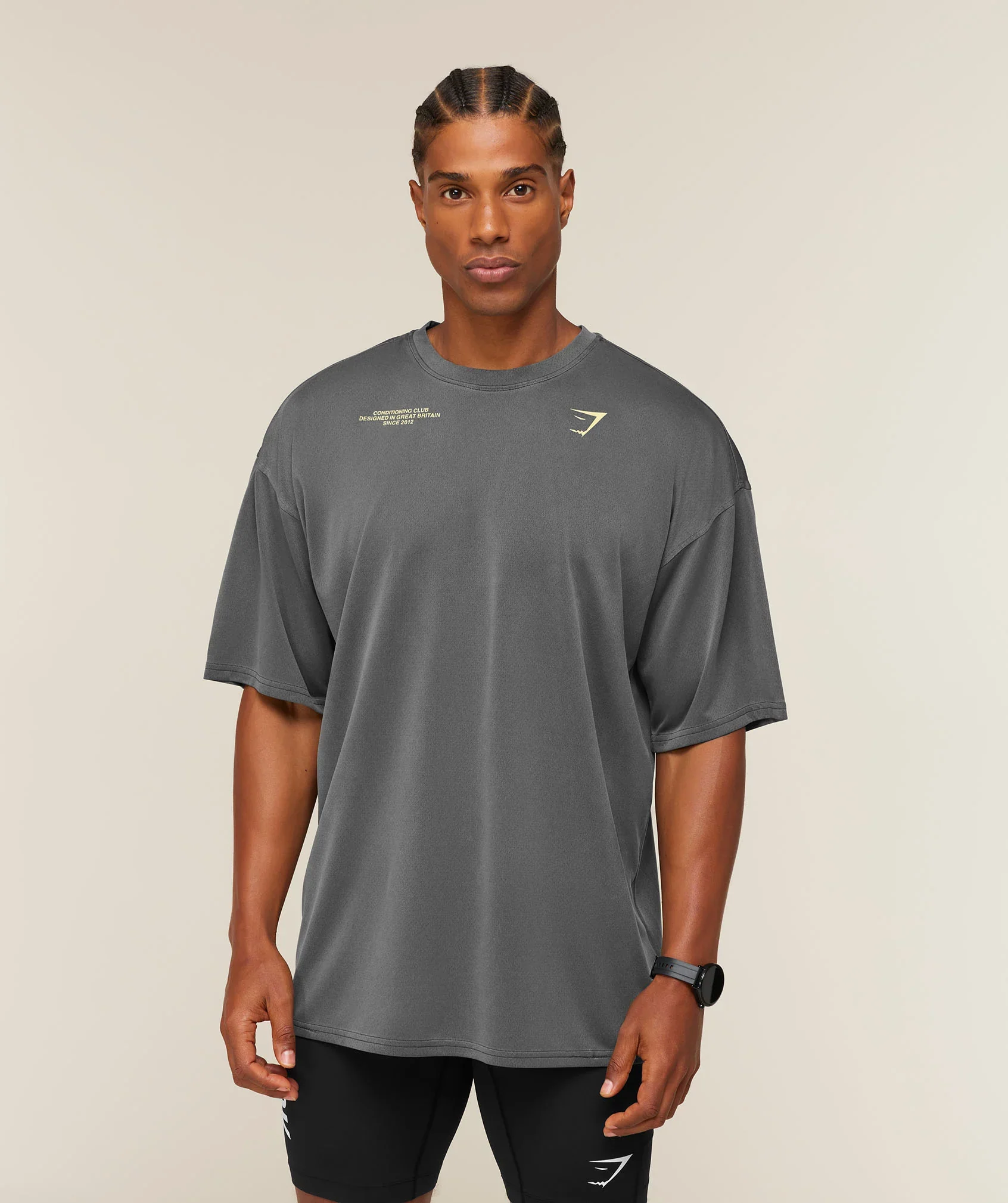 Conditioning Club Washed T-Shirt - Black/Butter Yellow/Wash