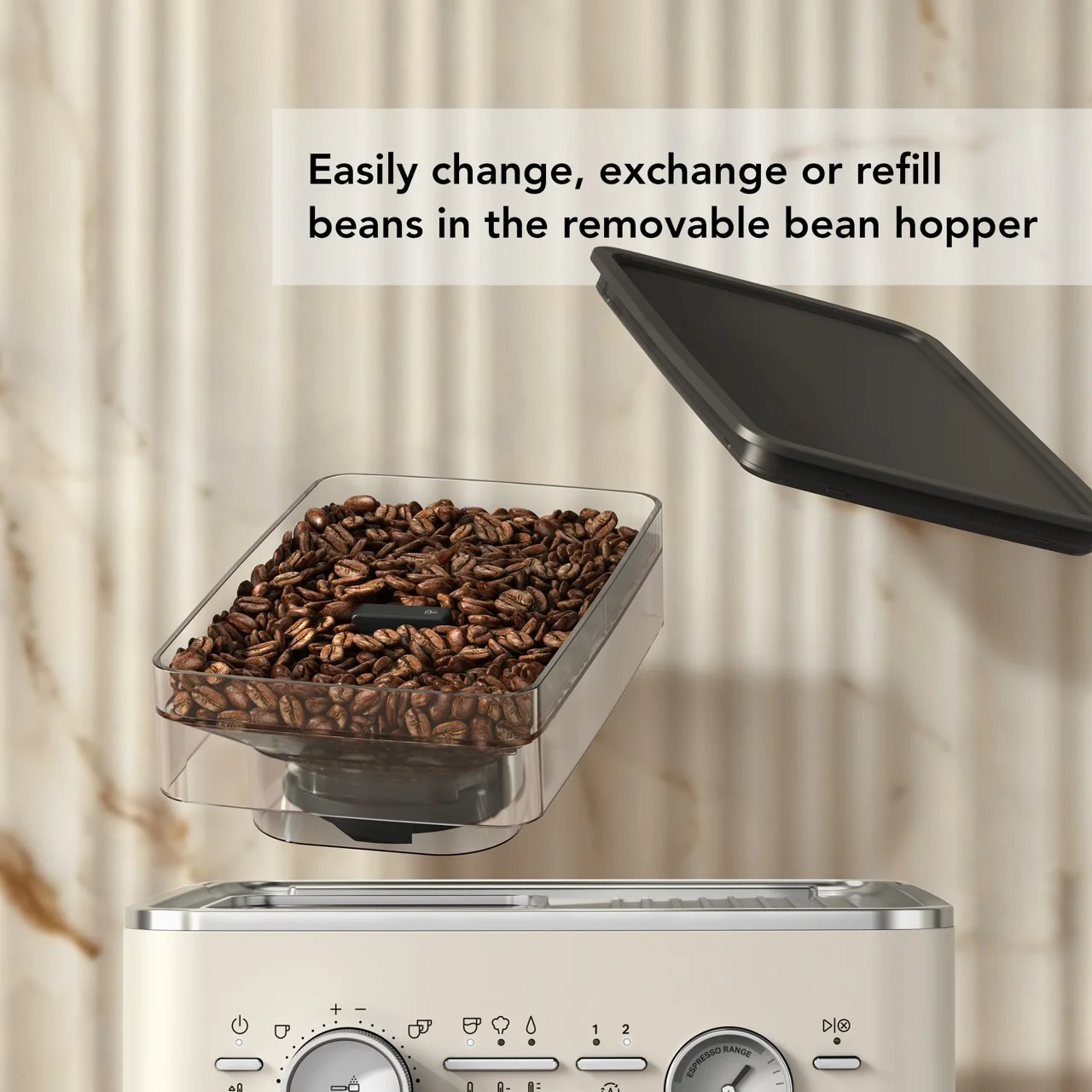 Semi Automatic Espresso Machine with Burr Grinder, KES6551(Candy Apple Red) - Image 9