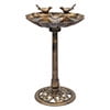 Magshion 28 Outdoor Garden Green Pedestal Bird Bath with Solar Pumb, for Patio Backyard Décor