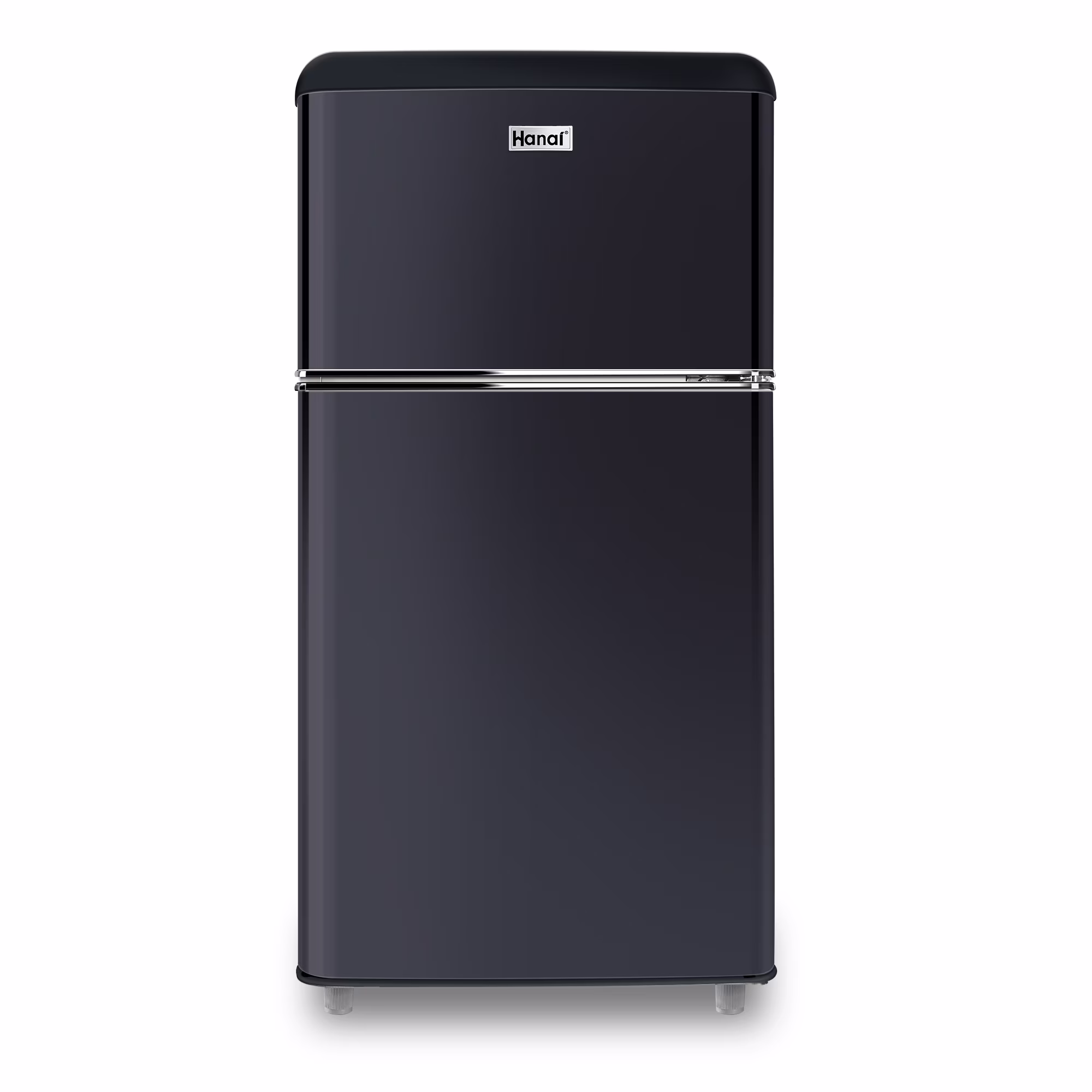 3.5 Cu ft Two Door Mini Refrigerator with Freezer,Black(Black)