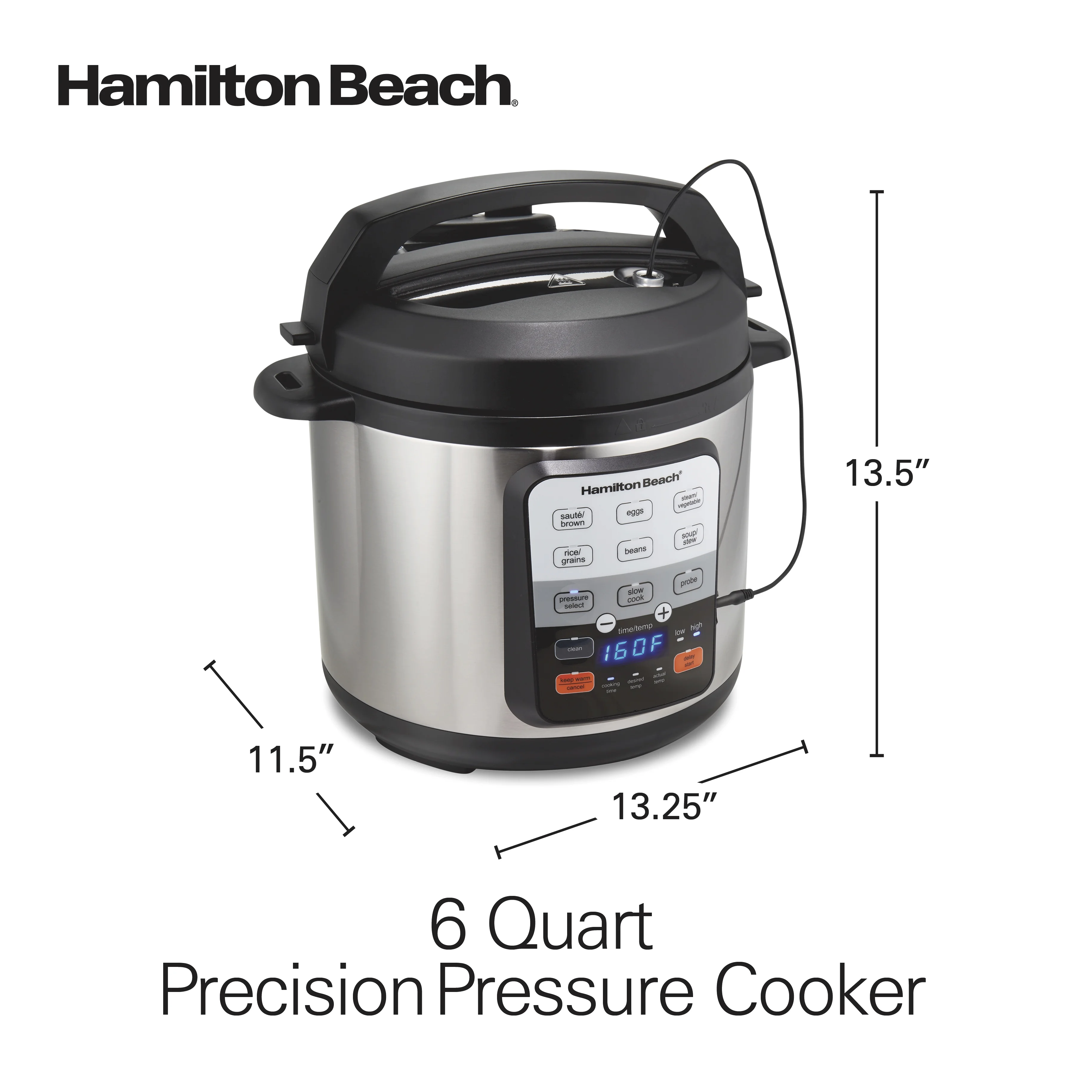 6 Quart 6-in-1 Pressure Cooker, Multi-Cooker, Slow Cooker, Steamer, Saut��, Rice Cooker, More - Image 5