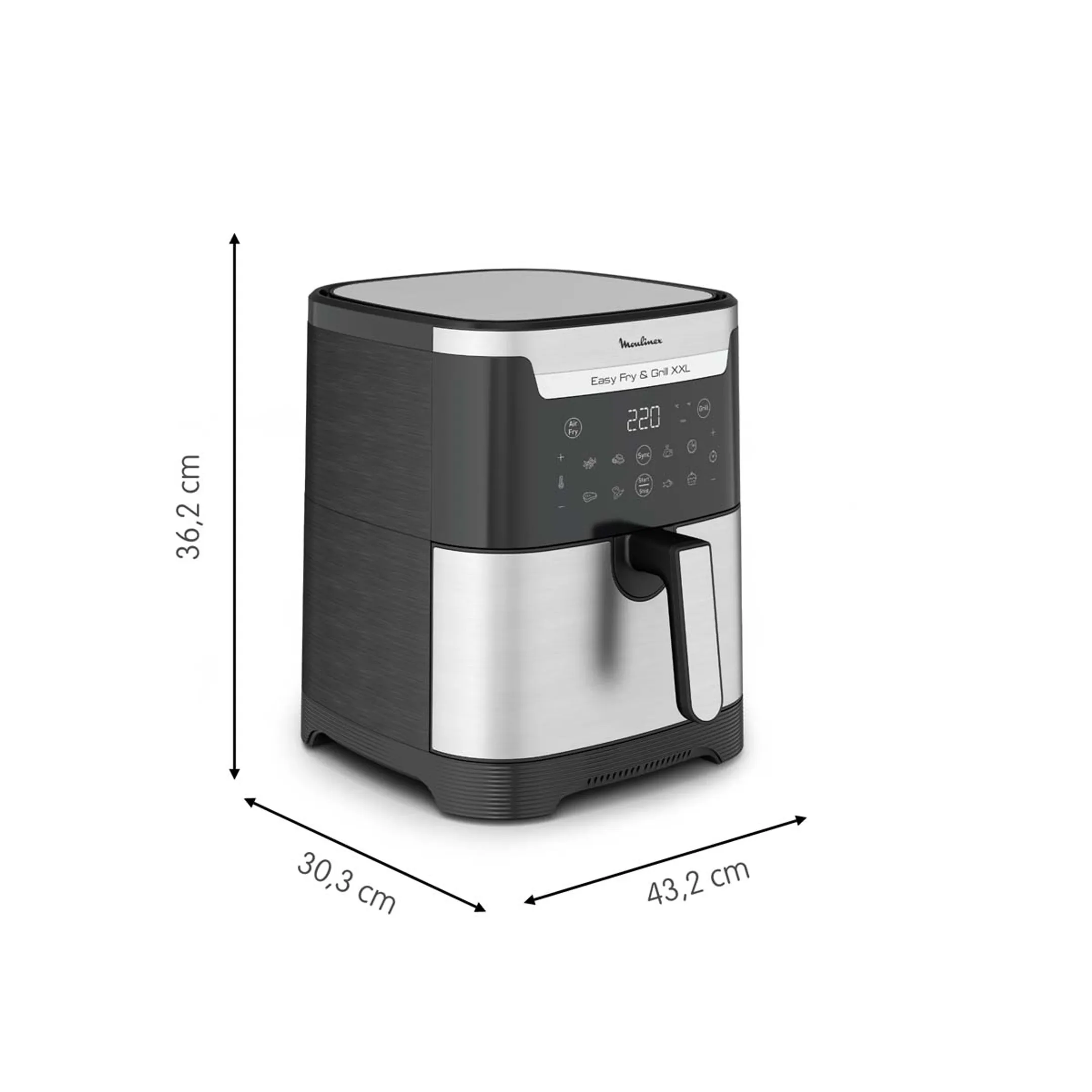 Moulinex Airfryer Easy Fry & Grill XXL Inox EZ801D10