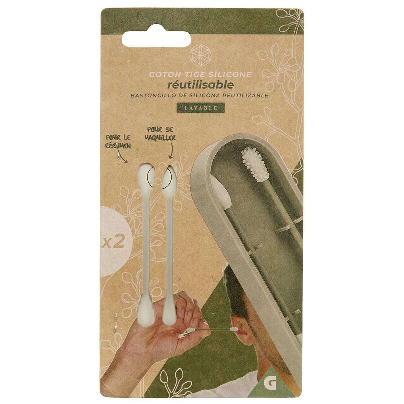 Coton tige réutilisable x2