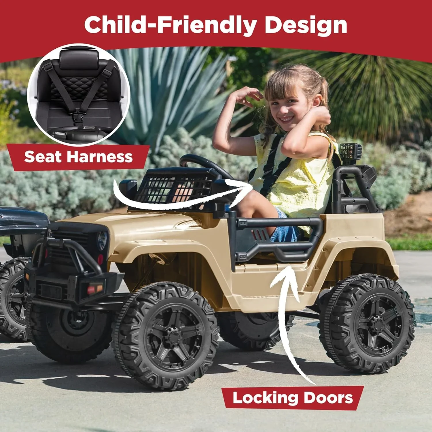 Camion électrique pour enfants Best Choice Products 12V avec suspension à ressorts et lumières LED
