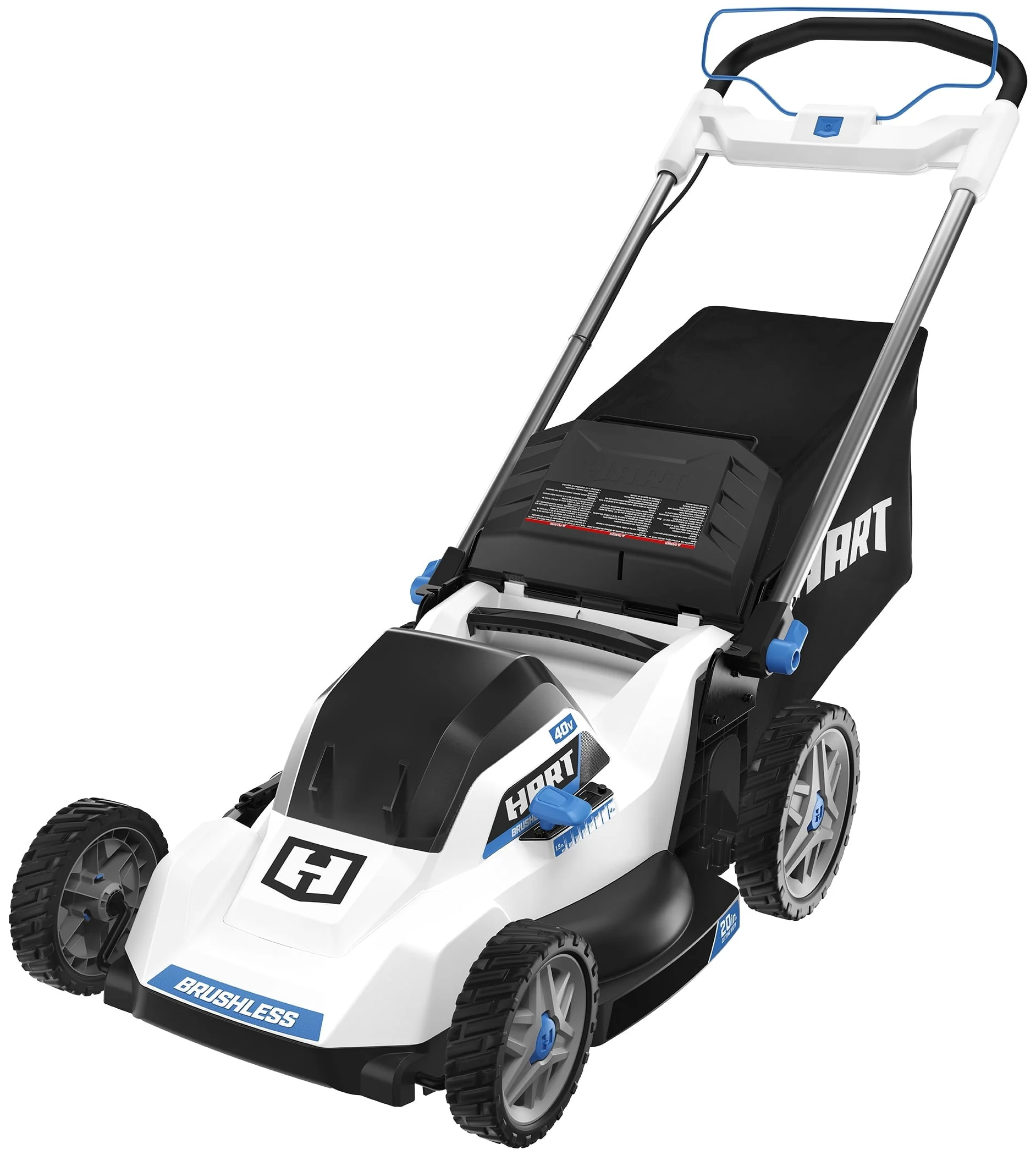 HART 40-Volt 20-inch Cordless Brushless Push Mower Kit, (1) 6.0Ah Lithium-Ion Battery(6.0 Ah Lithium-Ion Battery)