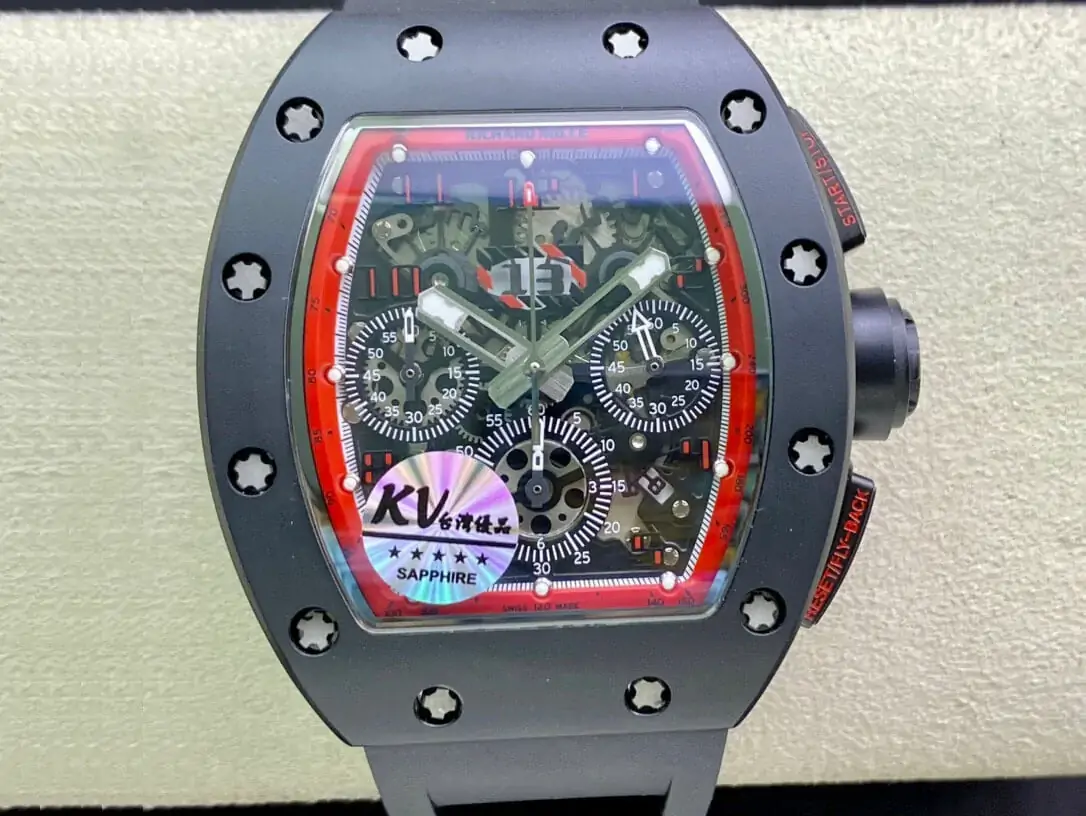Richard Mille RM011 KV Factory Rubber Strap