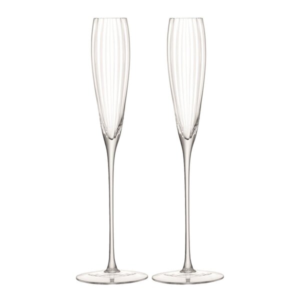 Aurelia champagneglass 16,5 cl 2 stk klar/rillet