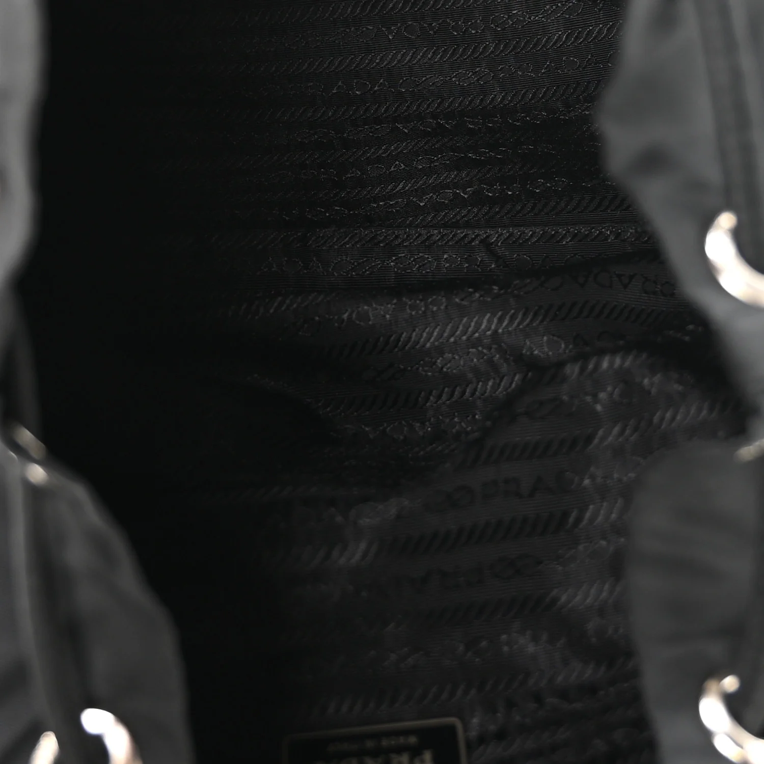 Tessuto Nylon Vela Cinch Backpack Black