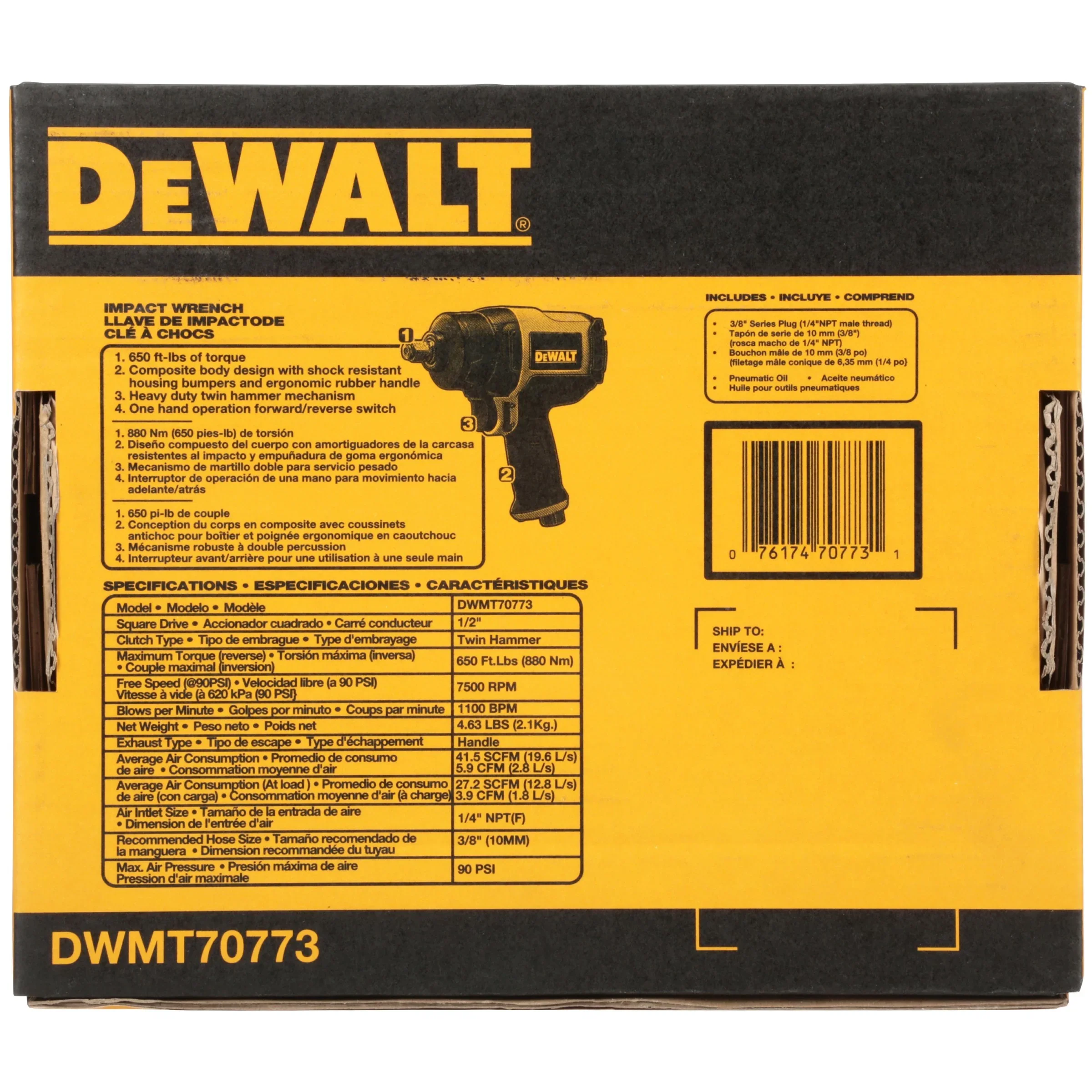 DeWalt? DWMT70773 Impact Wrench 3 pc Box