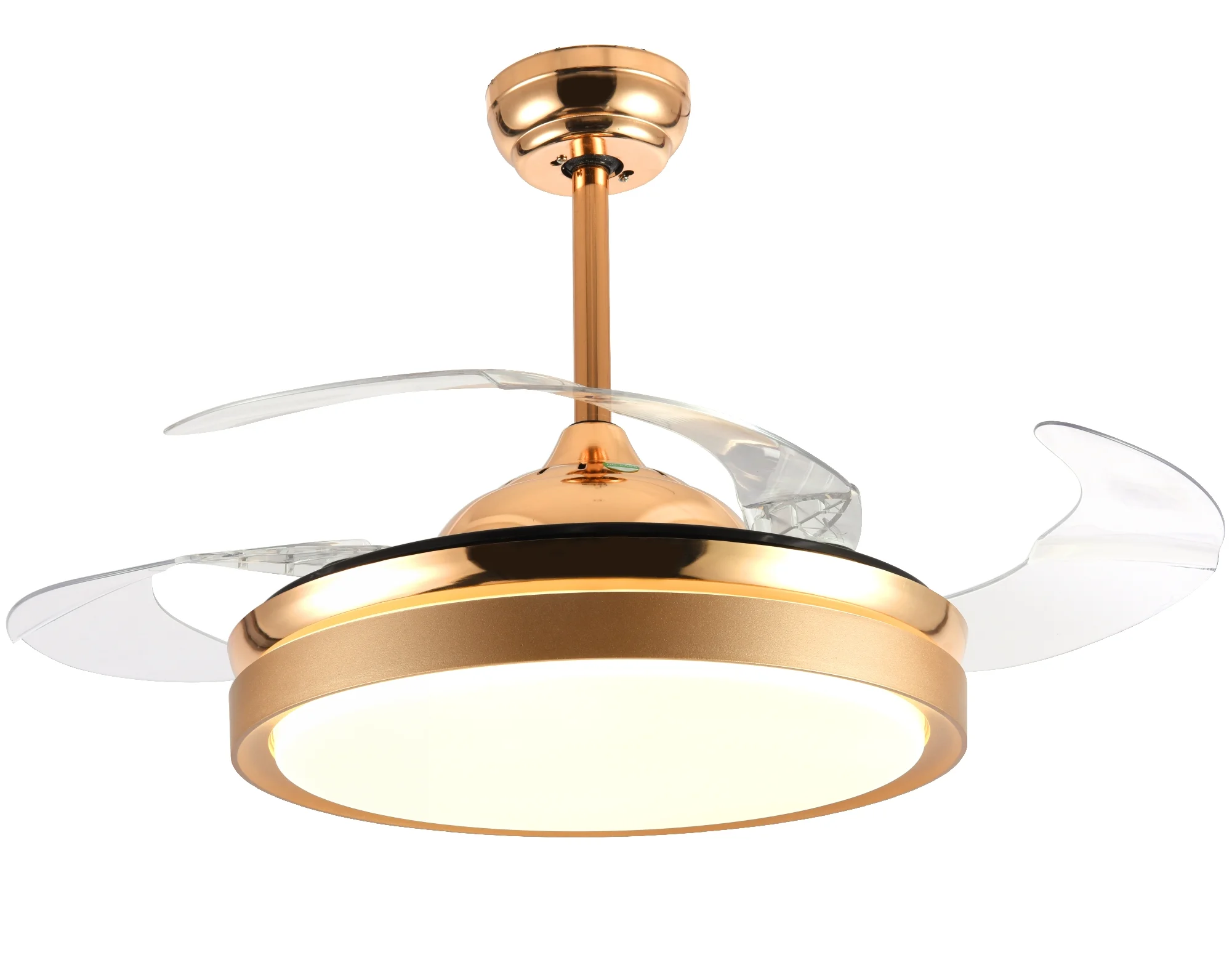 42" Retractable LED Ceiling Fan with Remote Control and Light Kit Included