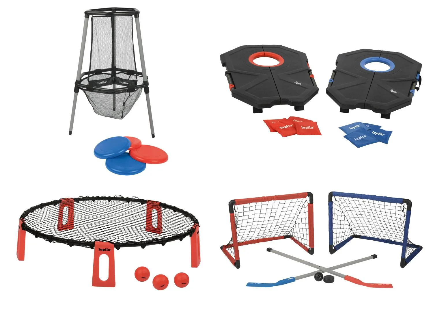 lupilu Set de disc golf ou Set de Bean Bag ou Set de smash ball ou Set de street hockey