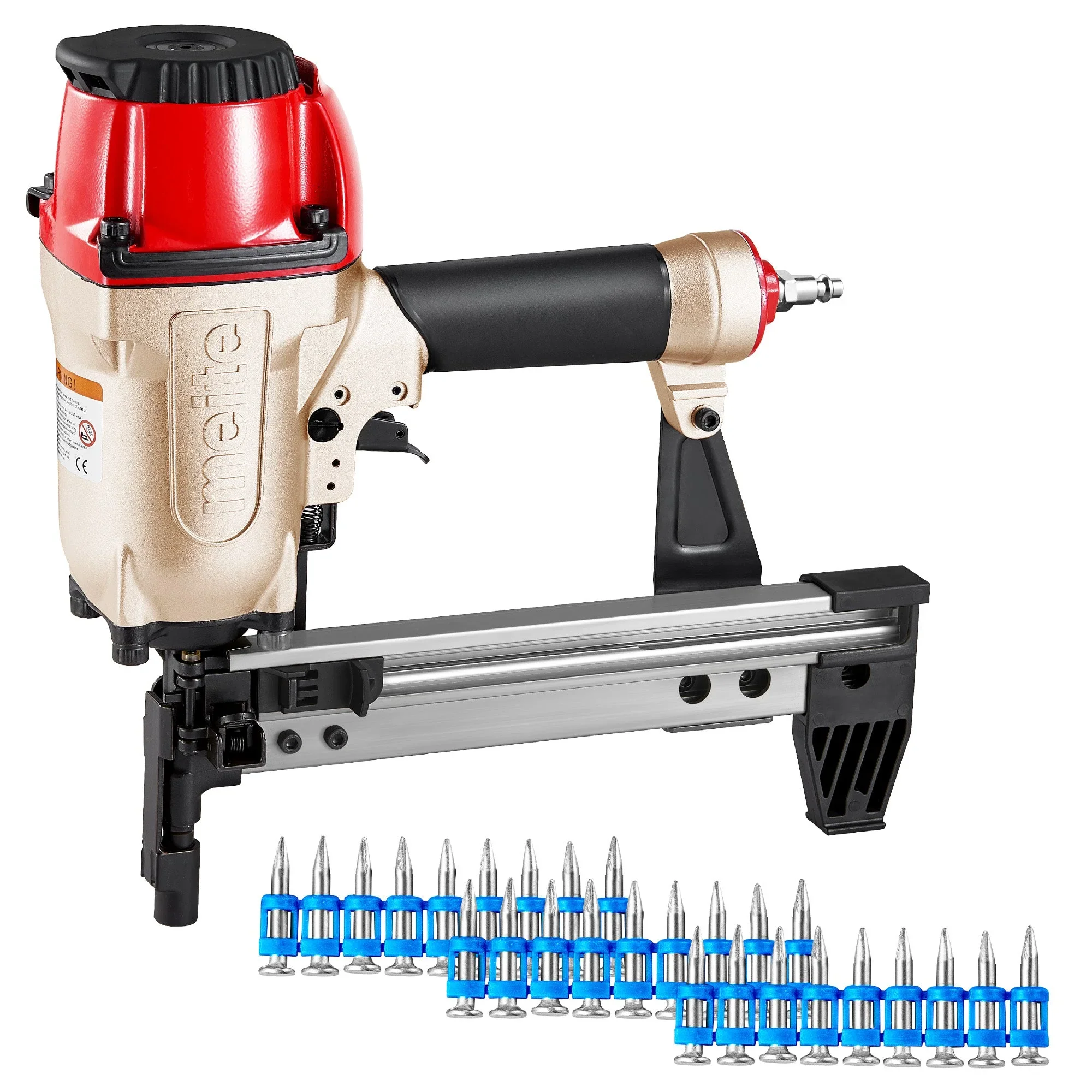 MEITE MTCS3040L Pneumatic Concrete and Steel Pinner 12Gauge 1/2 to 1-1/2 Length Concrete Nailer