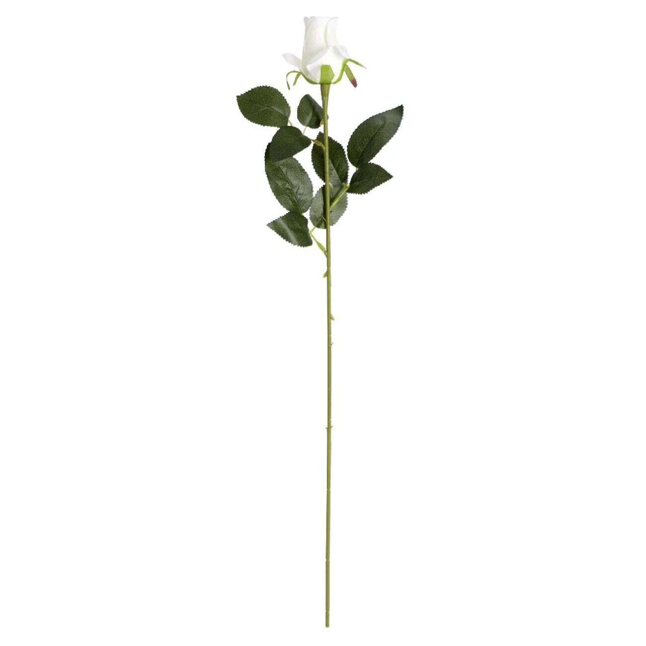 Fleur artificielle rose bouton blanc H63cm