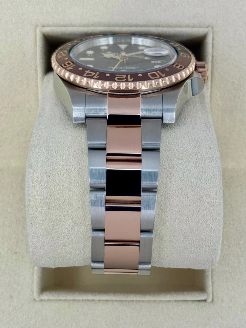 [super clone]Rolex GMT Master II 40 Two Tone Rose Gold Rootbeer 126711CHNR