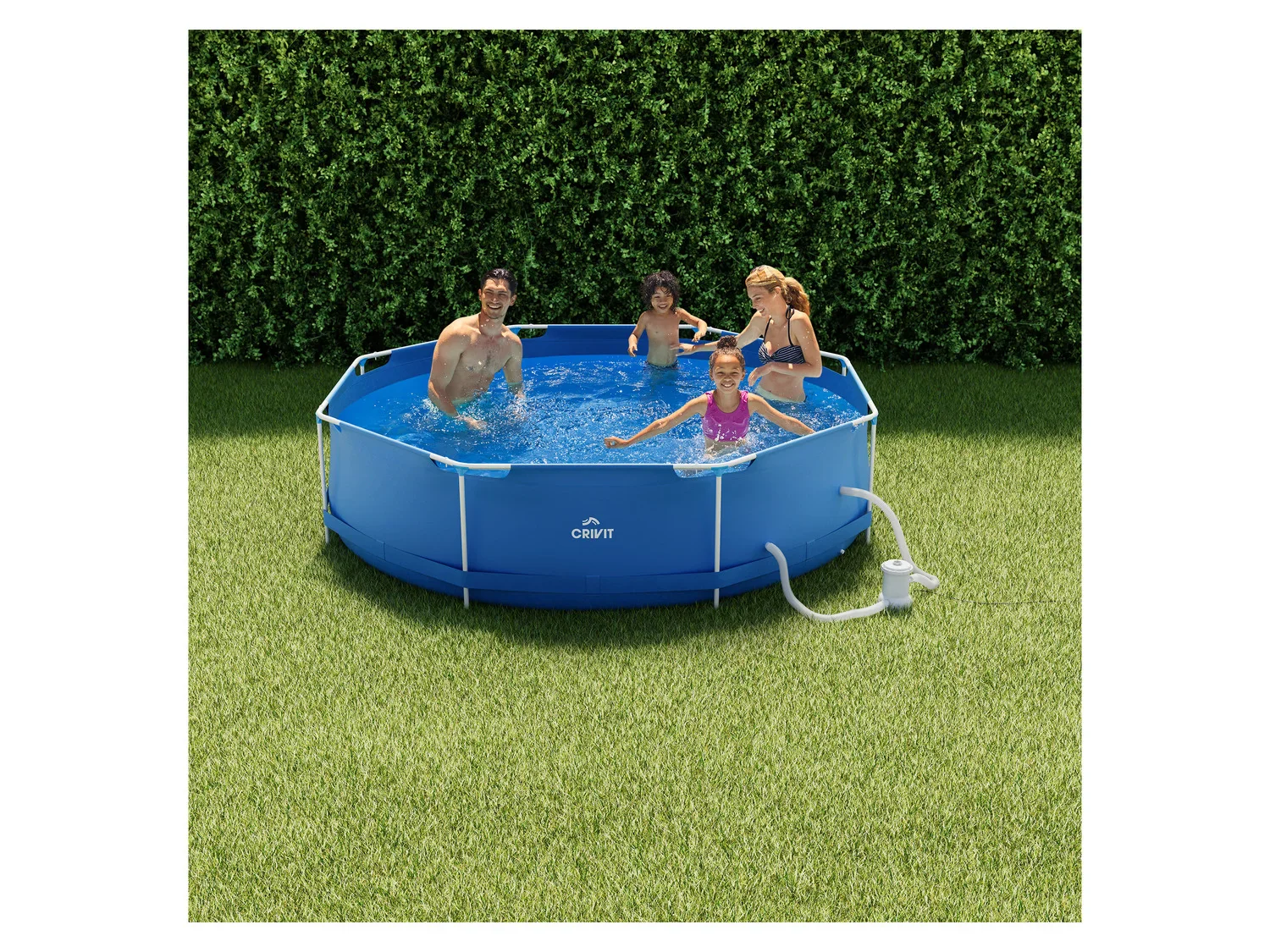 CRIVIT Kit de piscine Metal-Frame,  300 x H 76 cm