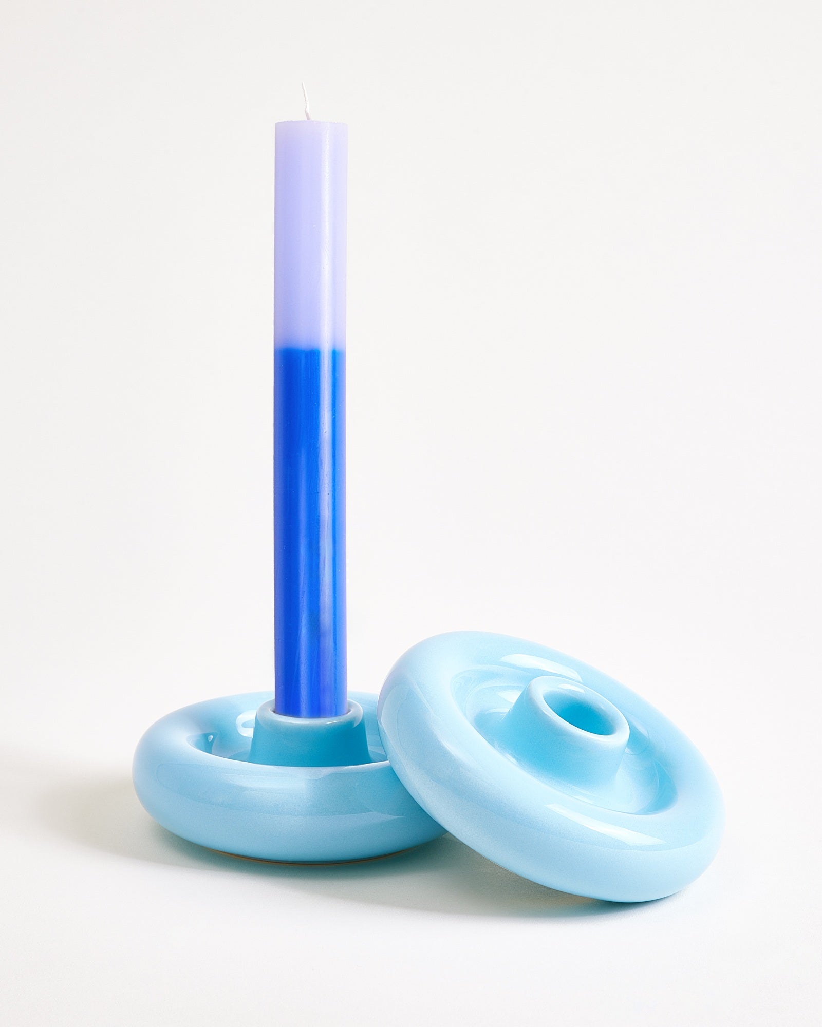 SEIA - LARGE CANDLESTICK LIGHT BLUE